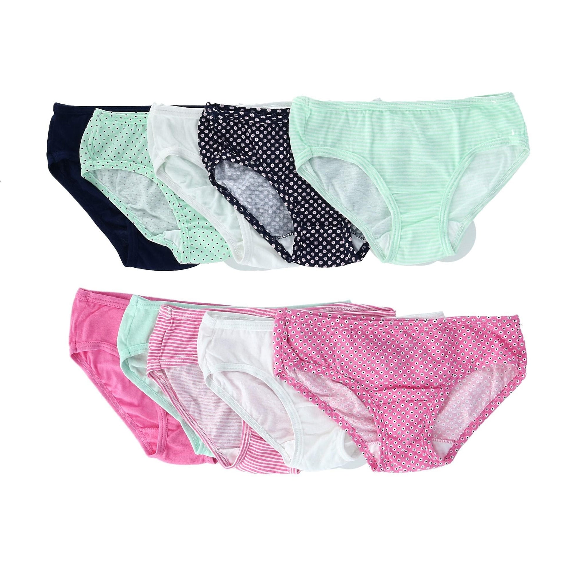 Fruit of the Loom Girl's Hipster Style Underwear (10 Pack) - Multi