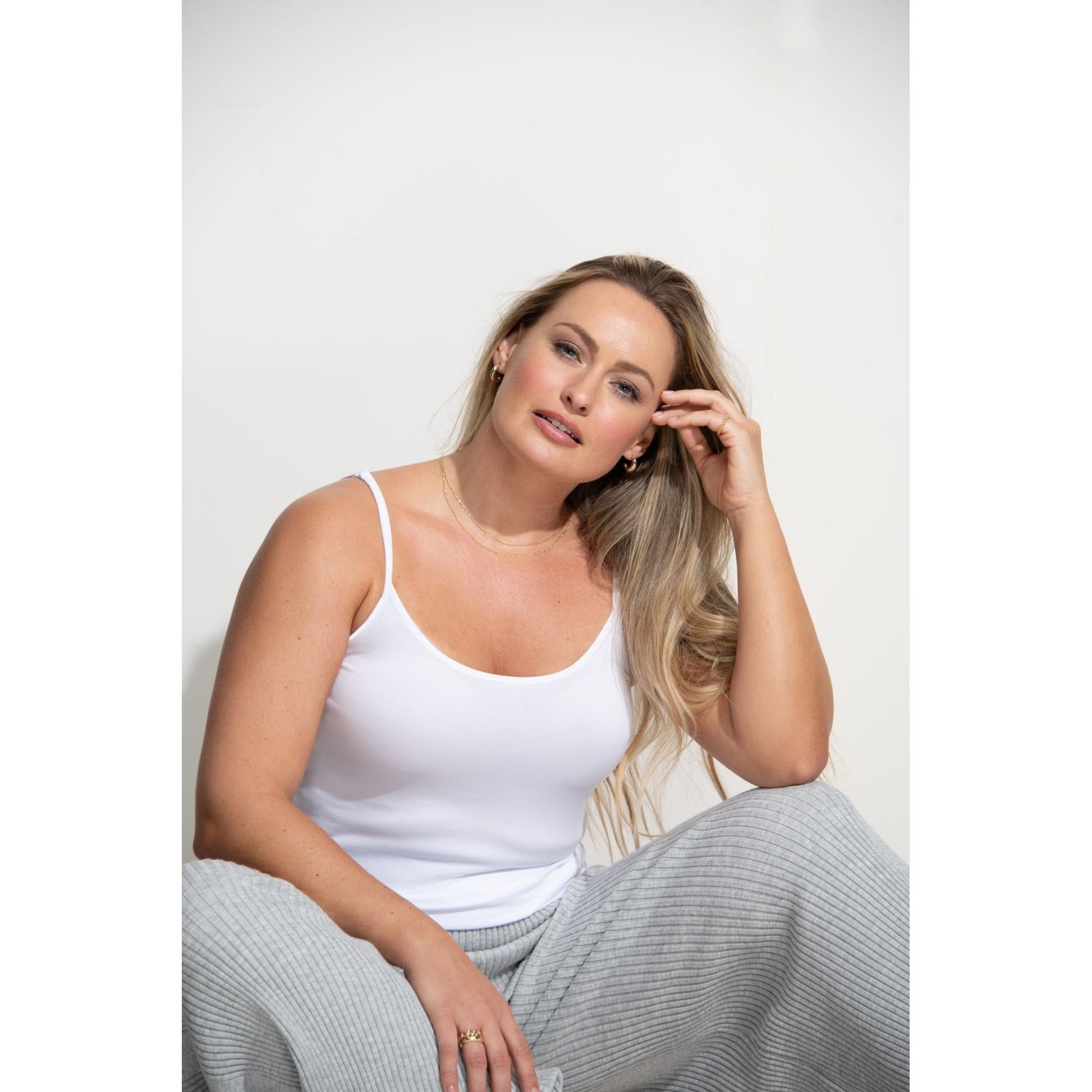 Vanity Fair Women's Plus Size Seamless Camisole Tank Top - White