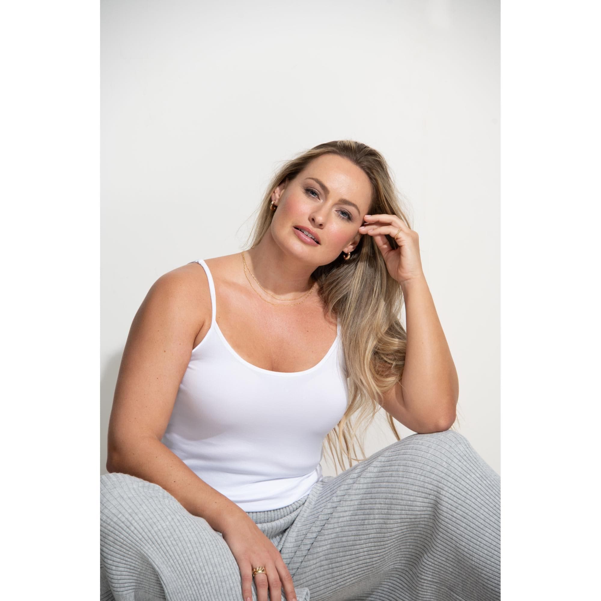 Vanity Fair Women's Plus Size Seamless Camisole Tank Top - White