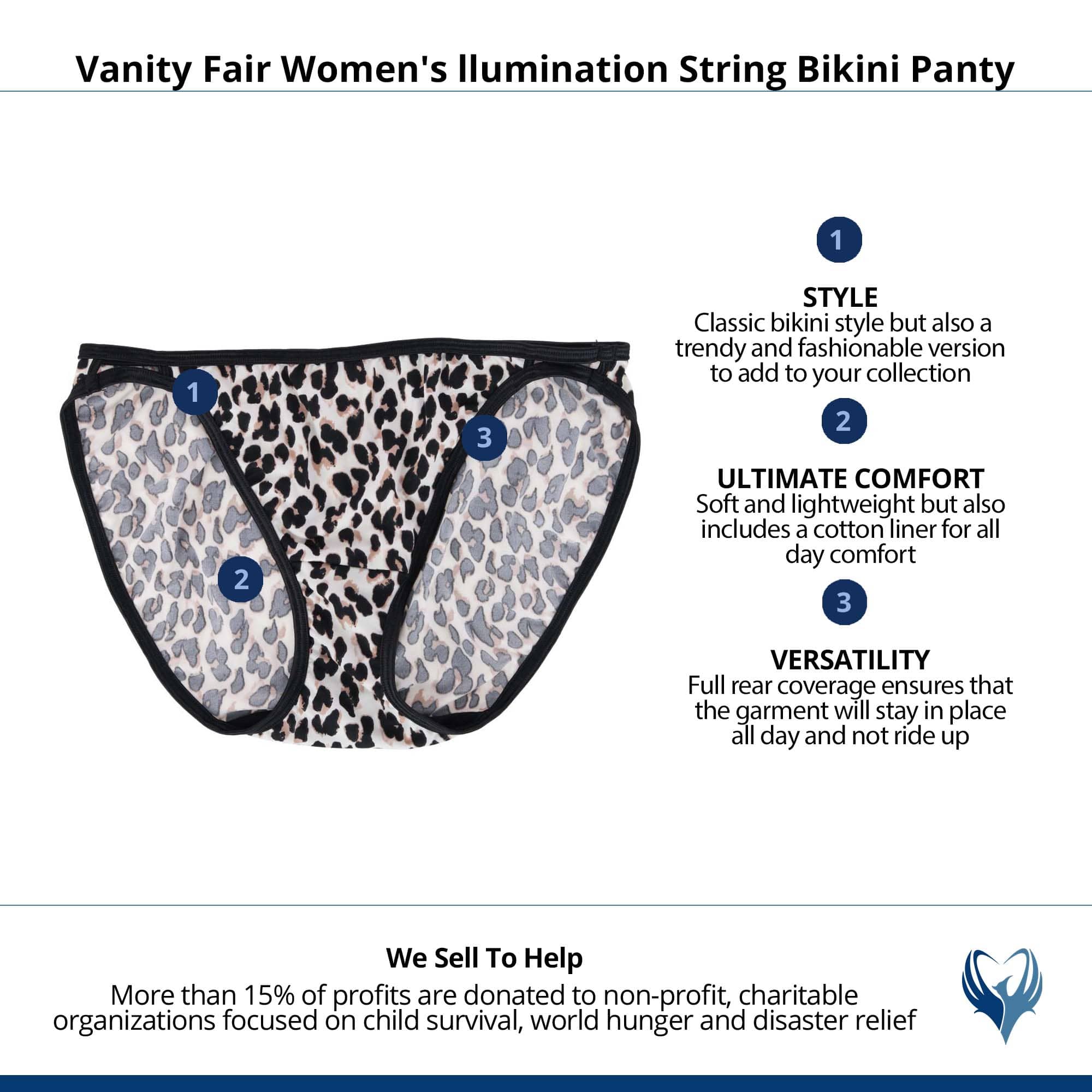Vanity Fair Women's llumination String Bikini Panty - Leopard