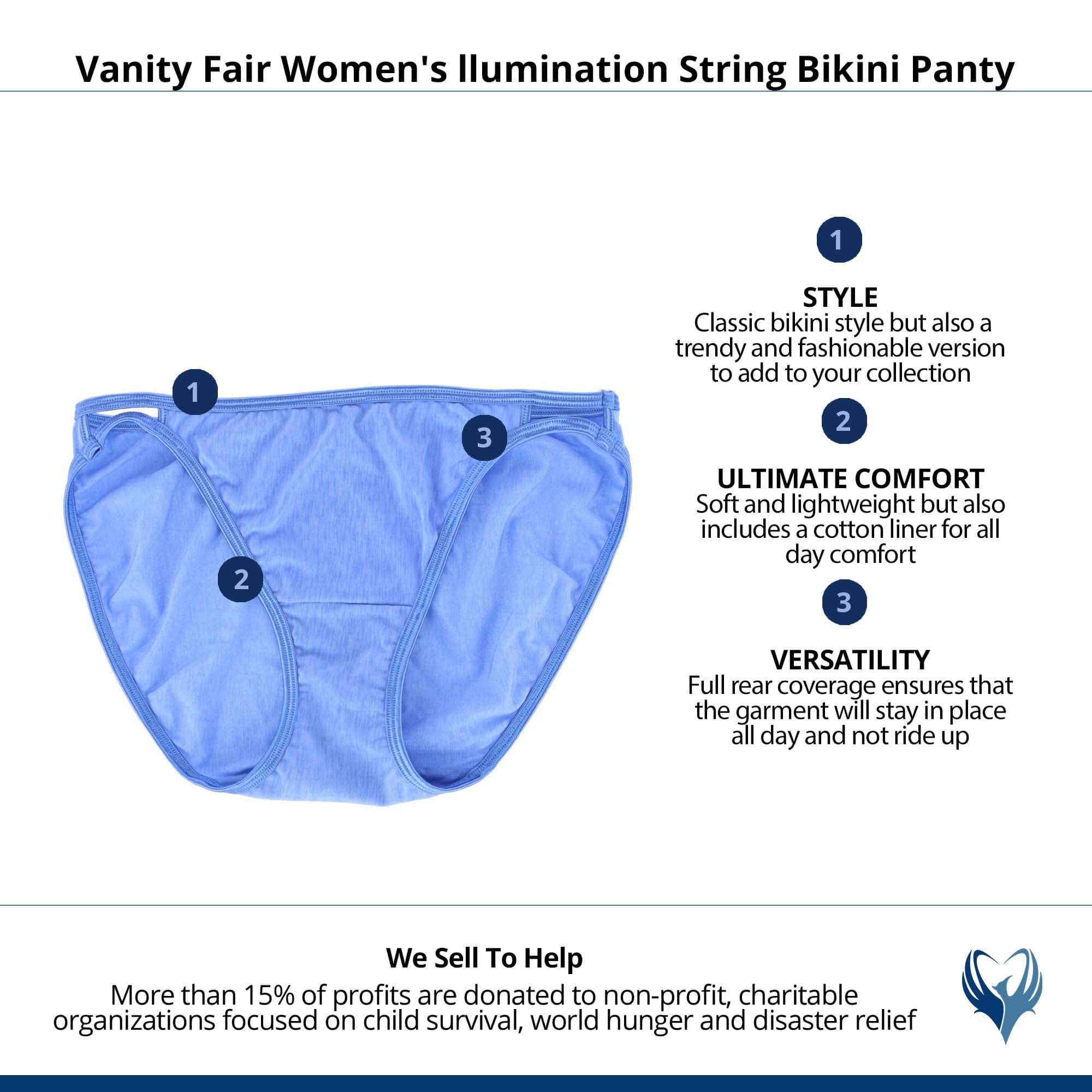 Vanity Fair Women's llumination String Bikini Panty - Periwinkle
