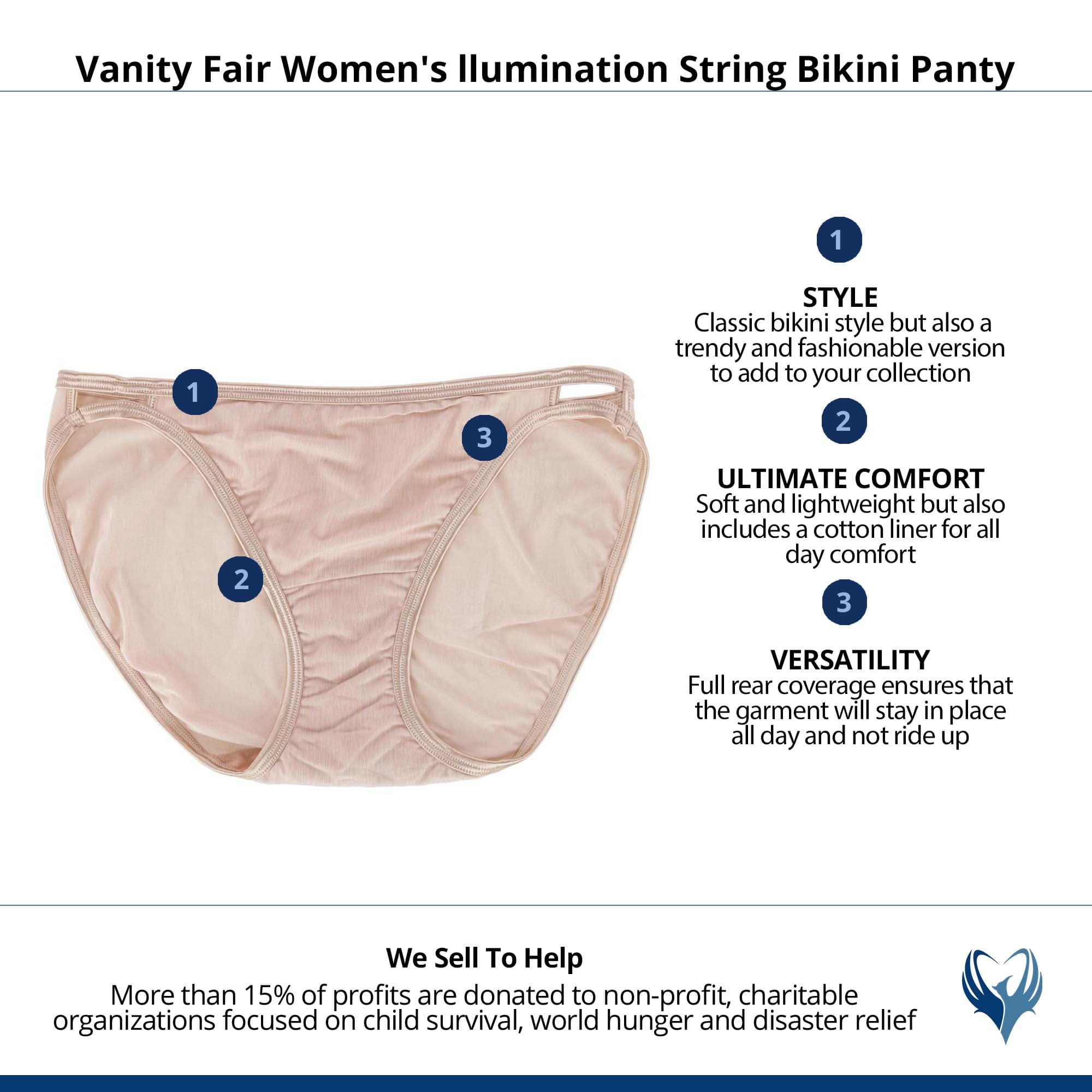 Vanity Fair Women's llumination String Bikini Panty - Rose Beige
