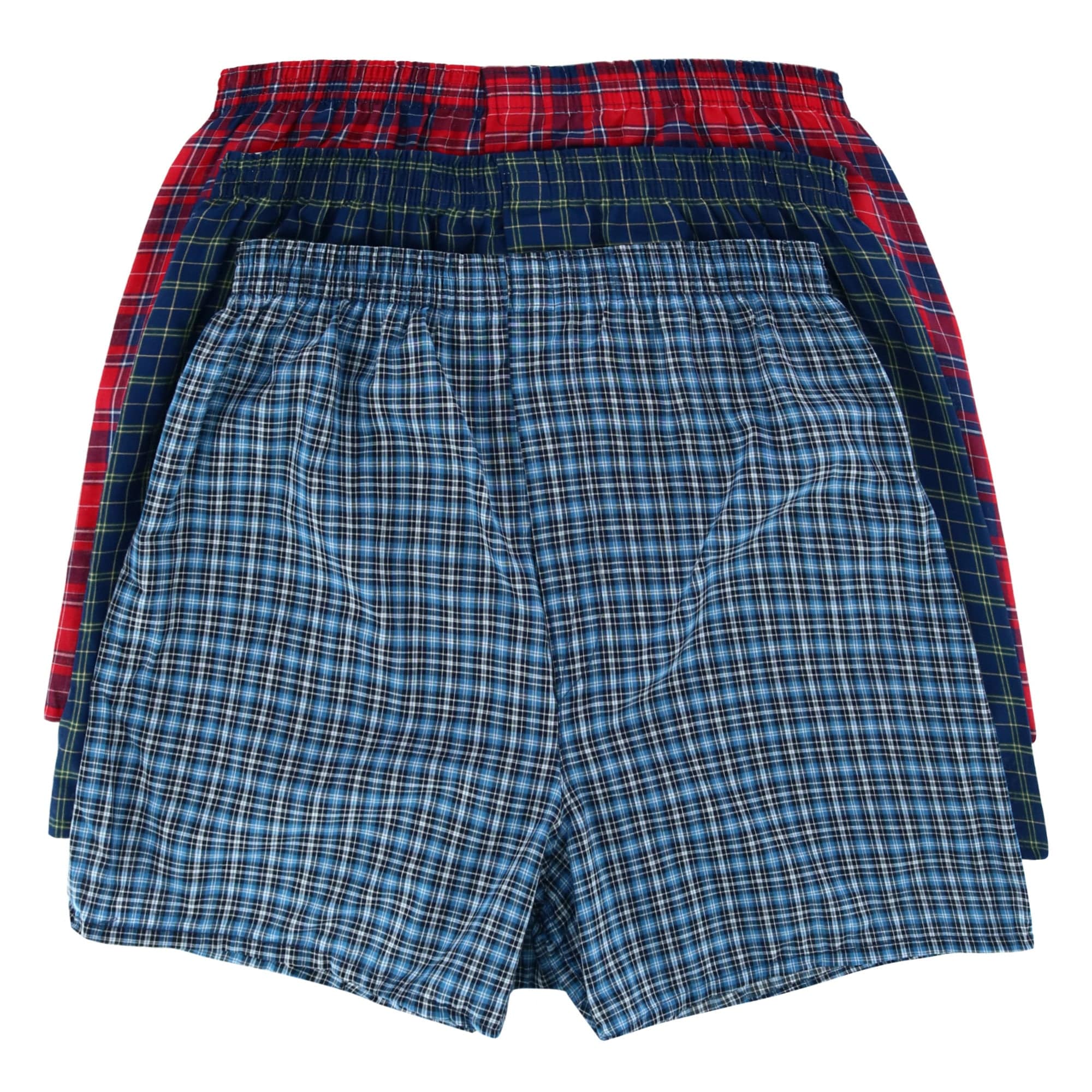 Fruit of the Loom Men's Plaid Tartan Boxer Underwear (3 Pack)