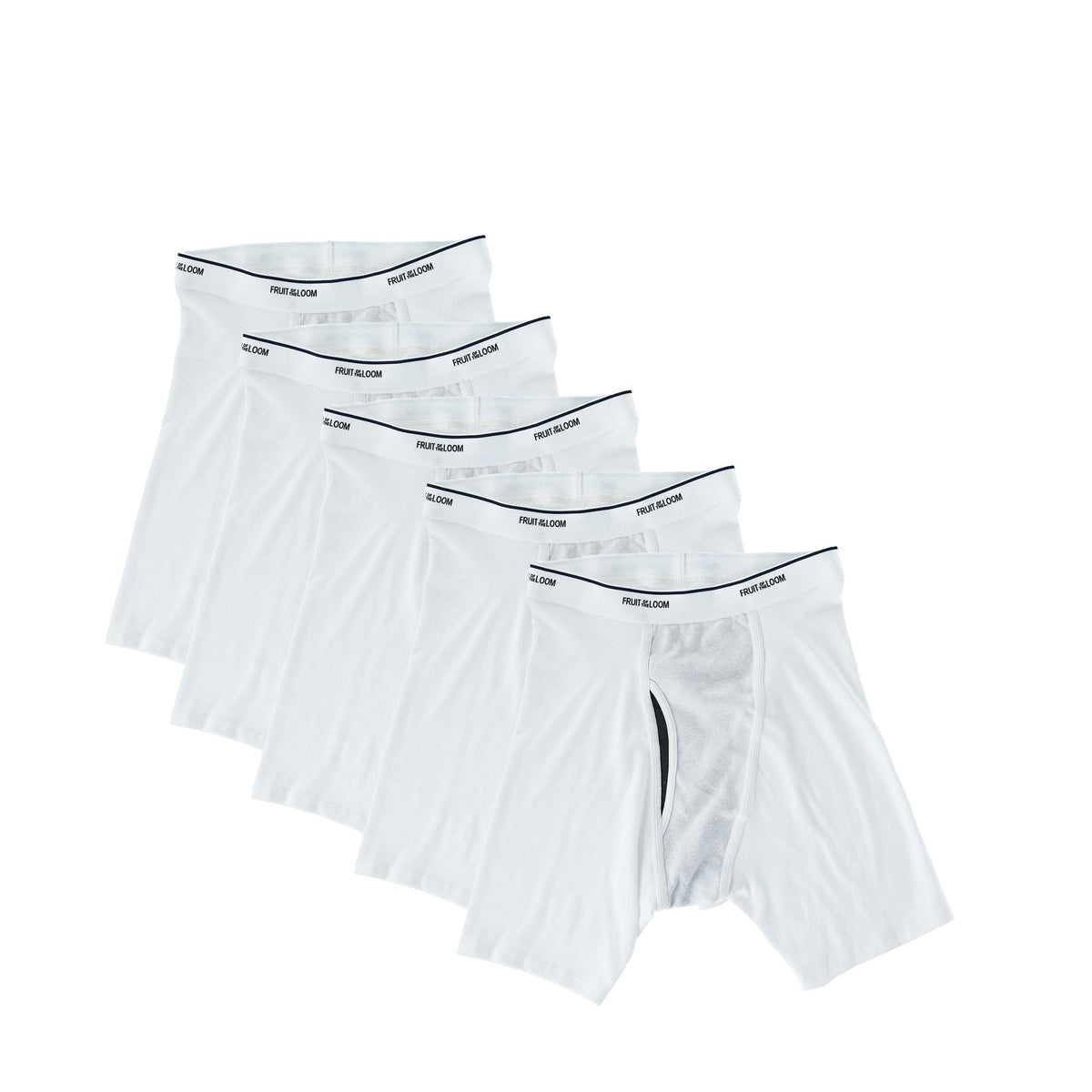 Fruit of the Loom Men's Coolzone Mesh Fly Boxer Brief (5 Pack) - White