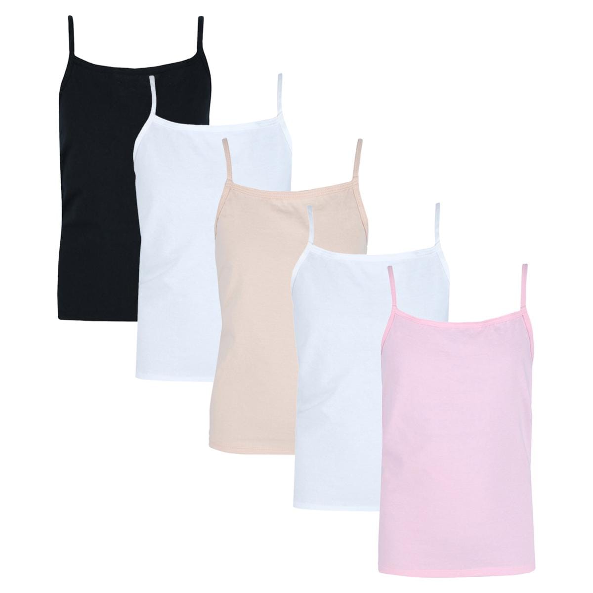 Fruit of the Loom Girl's Spin Cami Assorted (5 Pack)