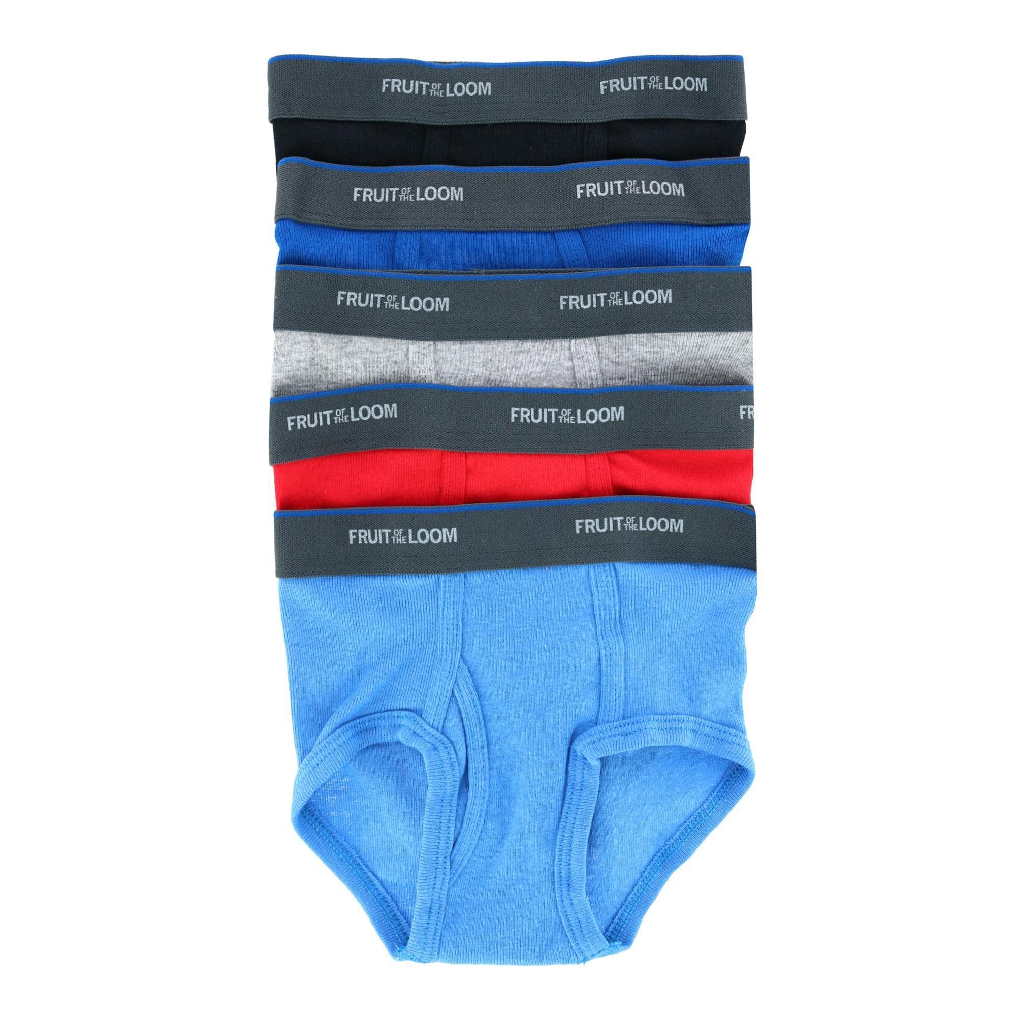 Fruit of the Loom Toddler Boy's 5-Pack Solid Brief Underwear - Toddler Boy's 5-Pack Solid Brief Underwear