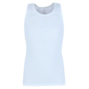 Boy's Ribbed White Tank Top A Shirts (5 Pack)