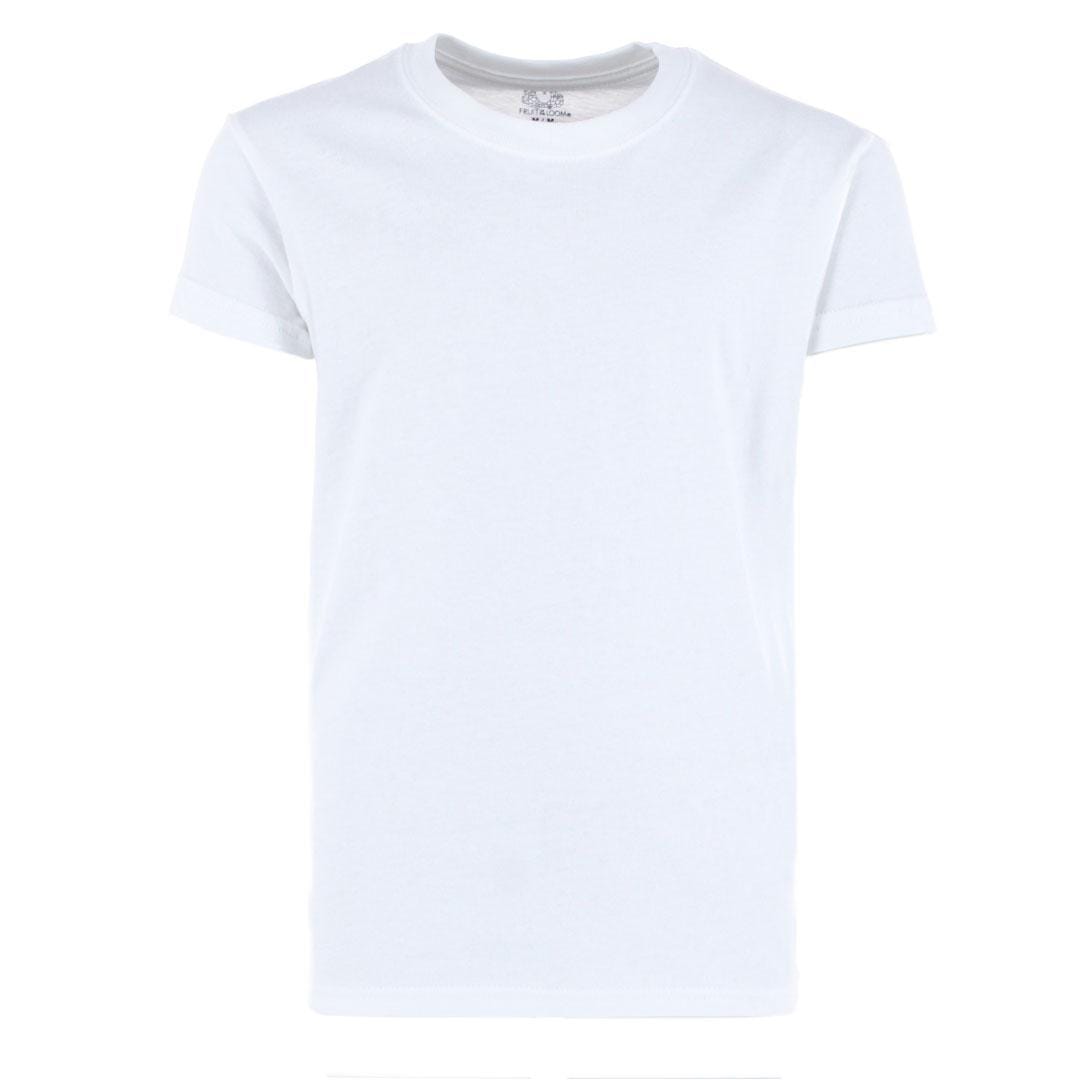 Fruit of the Loom Boy's White Crew T-Shirt (5 Pack) - White