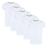 Boy's White Crew T-Shirt (5 Pack)