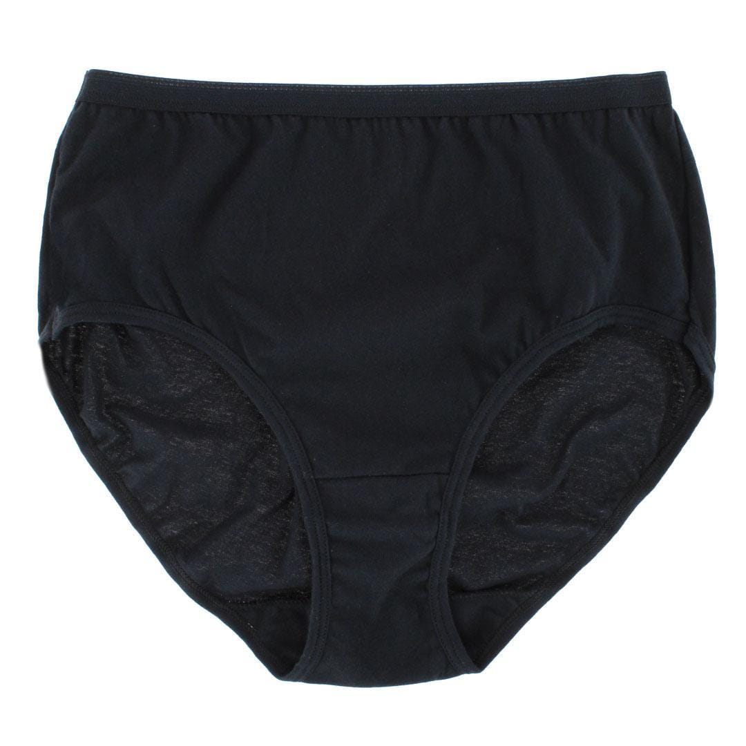 Fruit of the Loom Women's Cotton Brief Panty (6 Pack) - Black