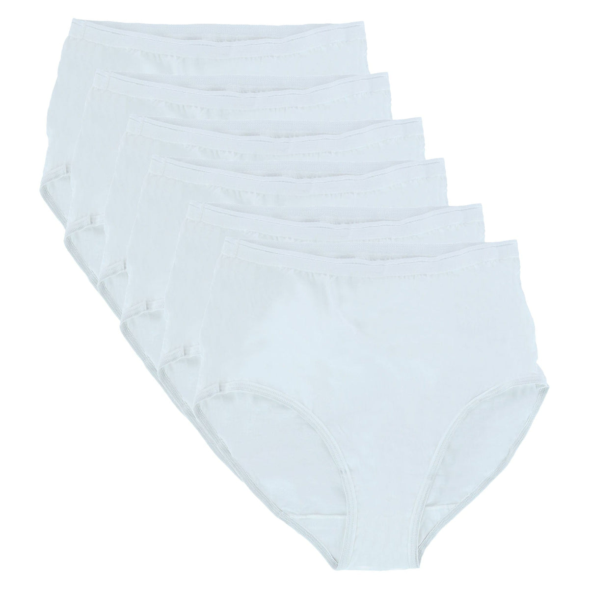 Fruit of the Loom Women's Cotton White Briefs (6 Pair Pack) - White