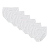 Women's Plus Fit for Me White Cotton Brief Underwear (6 Pack)