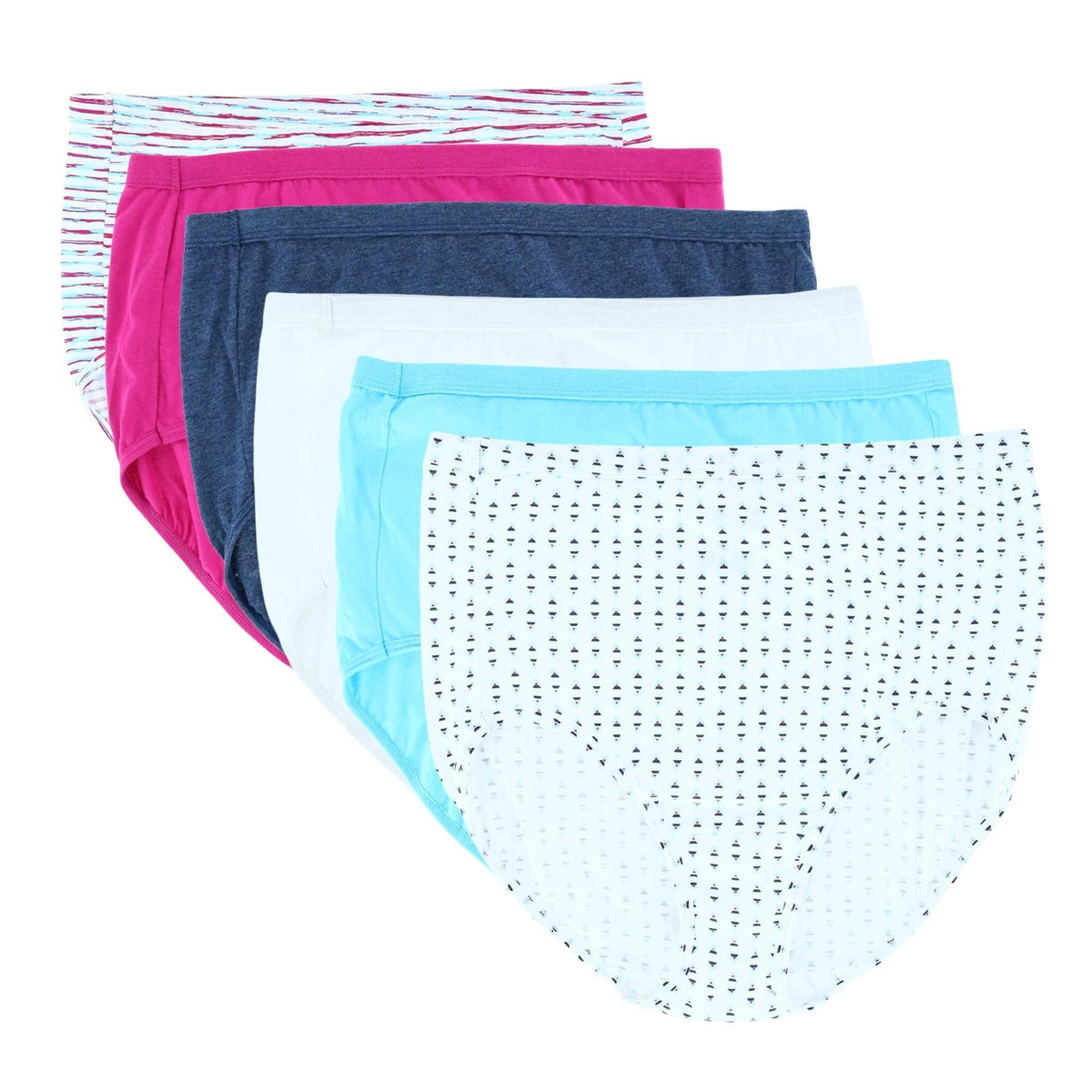 Women's Plus Size Fit For Me Assorted Brief (6 Pack)