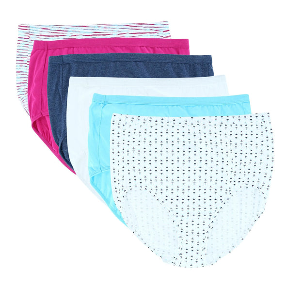 Women's Plus Size Fit For Me Assorted Brief (6 Pack)