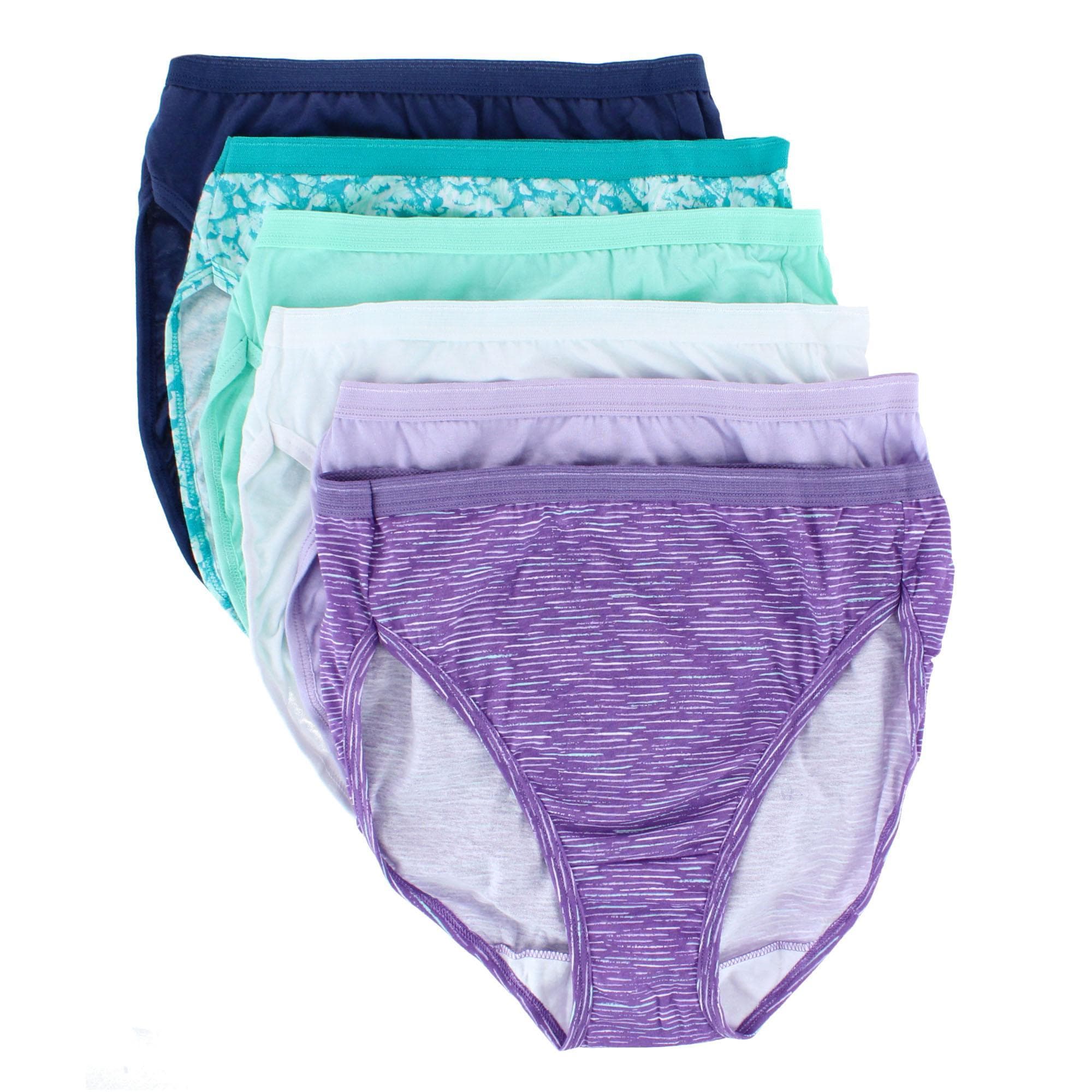 Fruit of the Loom Women's Cotton Assorted Hi-Cut Panty (6 Pack)