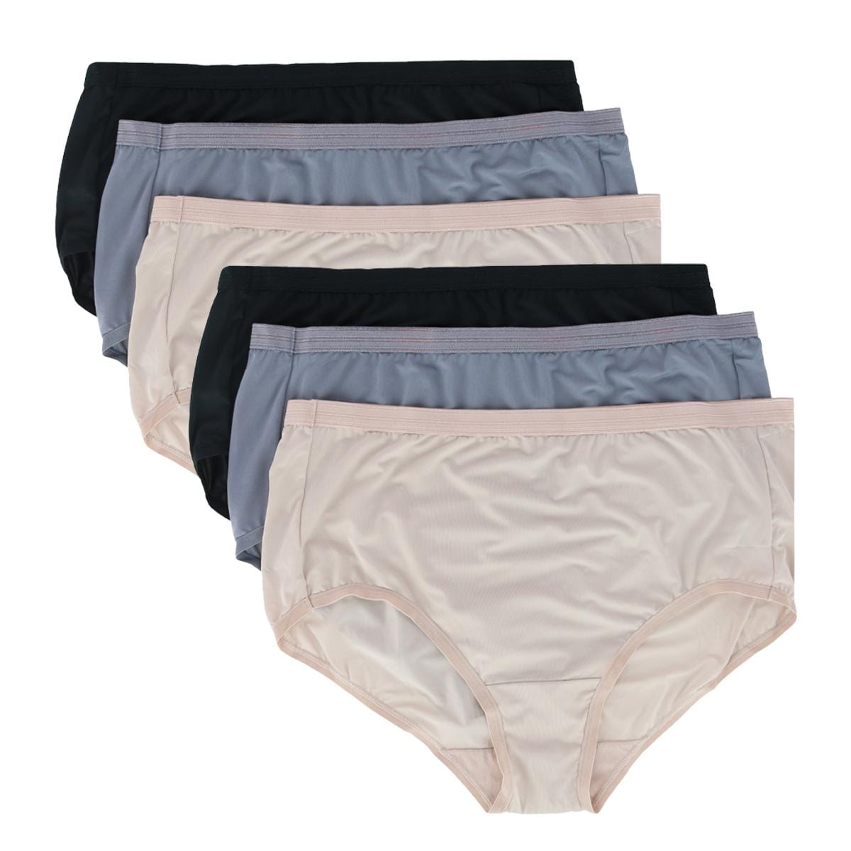 Fruit of the Loom Women's Plus Size Microfiber Brief Panty (6 Pack) - Women's Plus Size Microfiber Brief Panty (6 Pack)