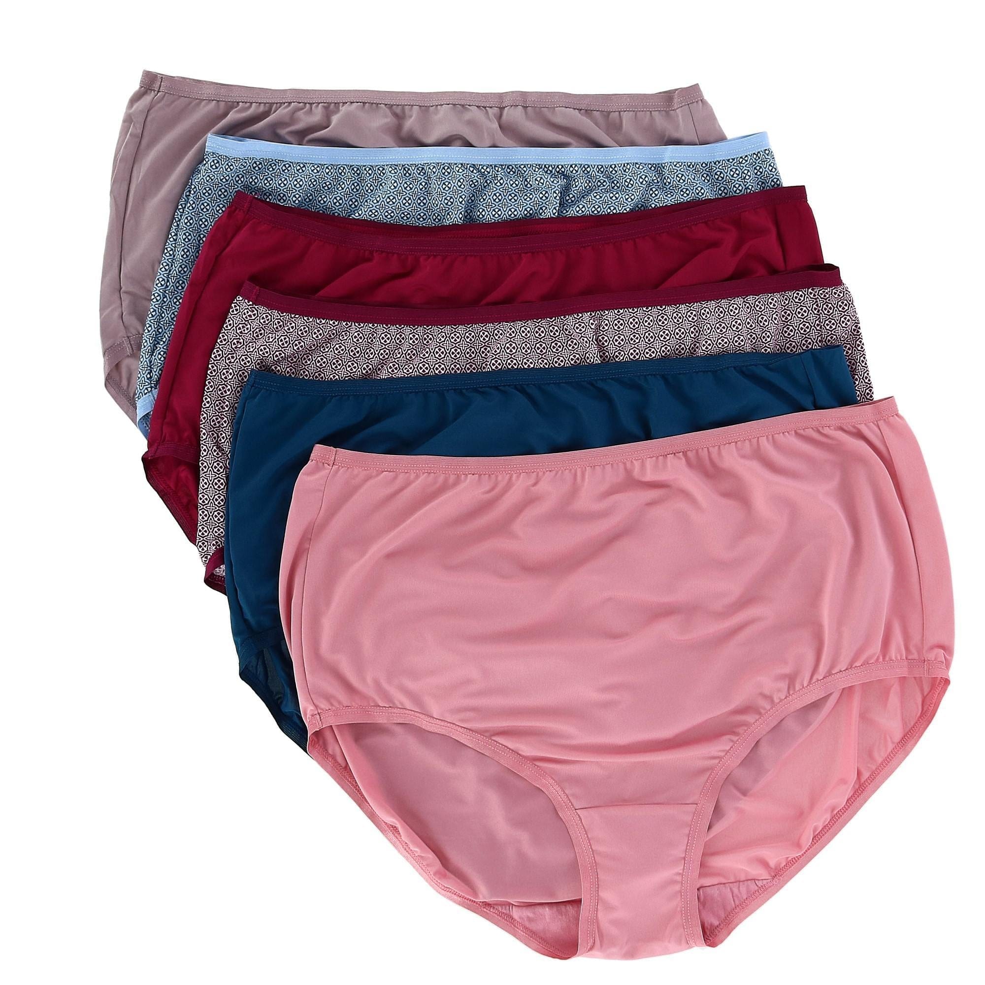 Fruit of the Loom Women's 5 Pack Microfiber Hi-Cut Panties