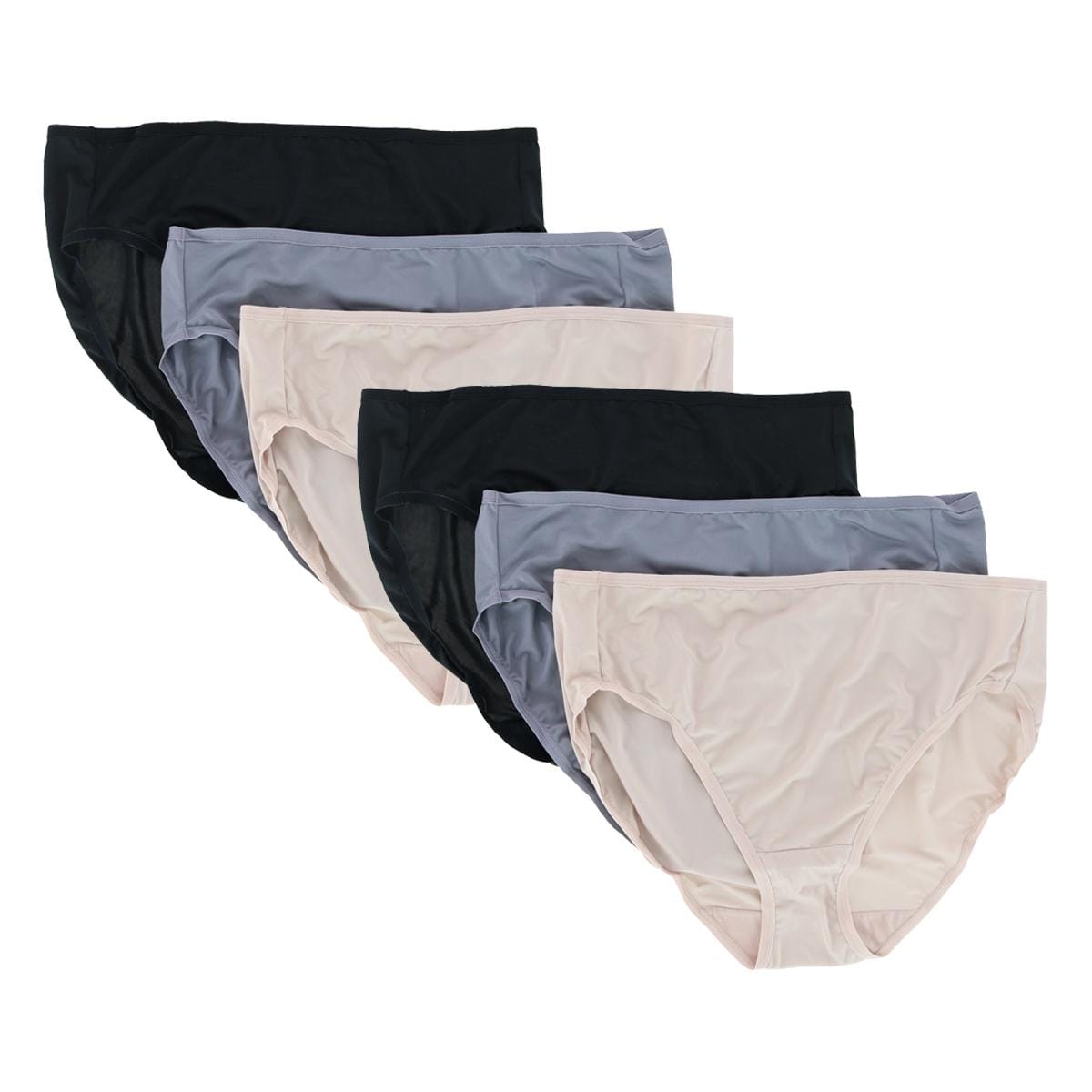 Fruit of the Loom Women's Microfiber Hi-Cut Panties Assorted (6 Pack) - Women's Microfiber Hi-Cut Panties Assorted (6 Pack)