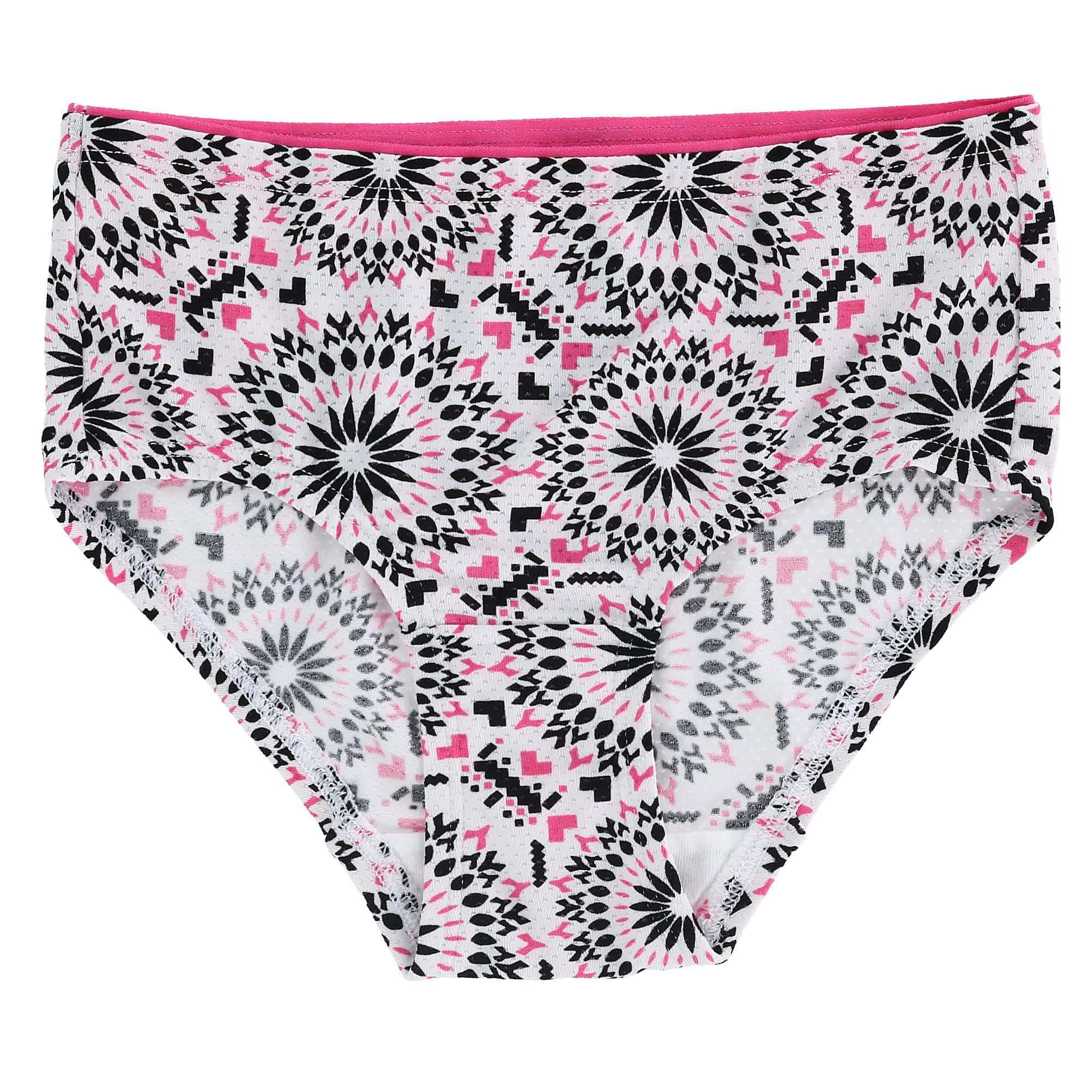 Fruit of the Loom Girl's Breathable Micro Mesh Brief Underwear (Pack of 6) - Multi