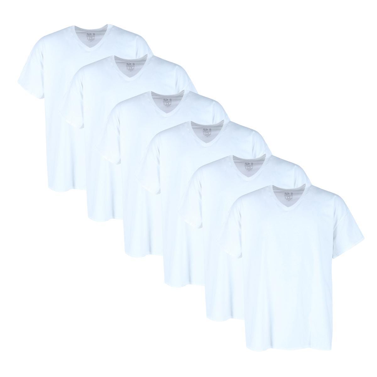 Fruit of the Loom Men's Big and Tall V-Neck Short Sleeve (6 Pack) - Men's Big and Tall V-Neck Short Sleeve (6 Pack)