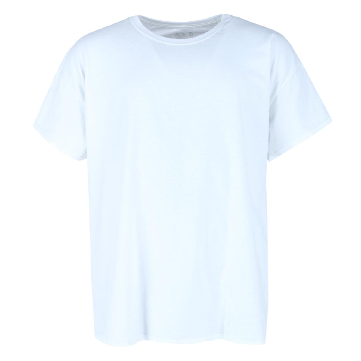 Fruit of the Loom Men's Big and Tall Crewneck Short Sleeve (6 Pack) - White