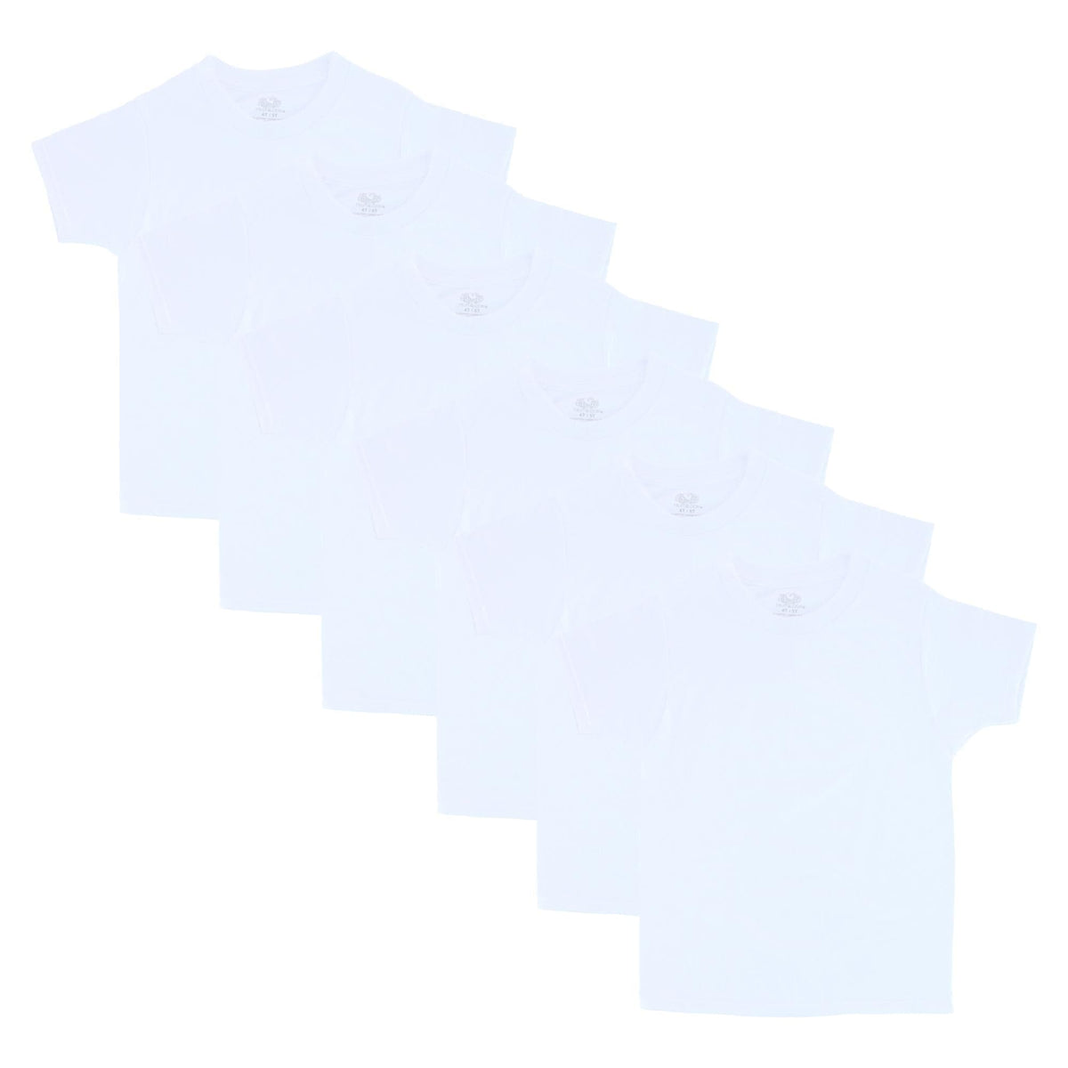 Fruit of the Loom Toddler Boy's Crew Undershirt (Pack of 6) - Toddler Boy's Crew Undershirt (Pack of 6)