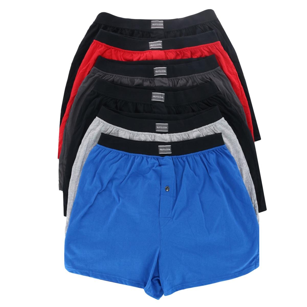 Fruit of the Loom Men's Knit Boxers Assorted (6 Pack) - Men's Knit Boxers Assorted (6 Pack)
