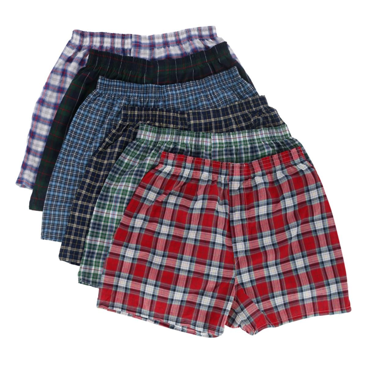 Fruit of the Loom Men's Tartan Boxers Assorted (6 Pack) - Men's Tartan Boxers Assorted (6 Pack)