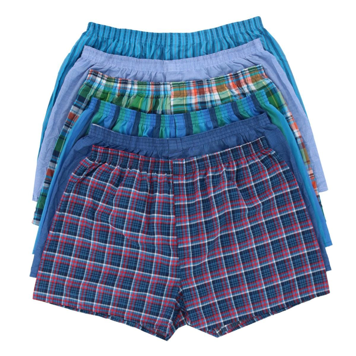 Fruit of the Loom Men's Big and Tall Tartan Boxers Assorted (6 Pack)