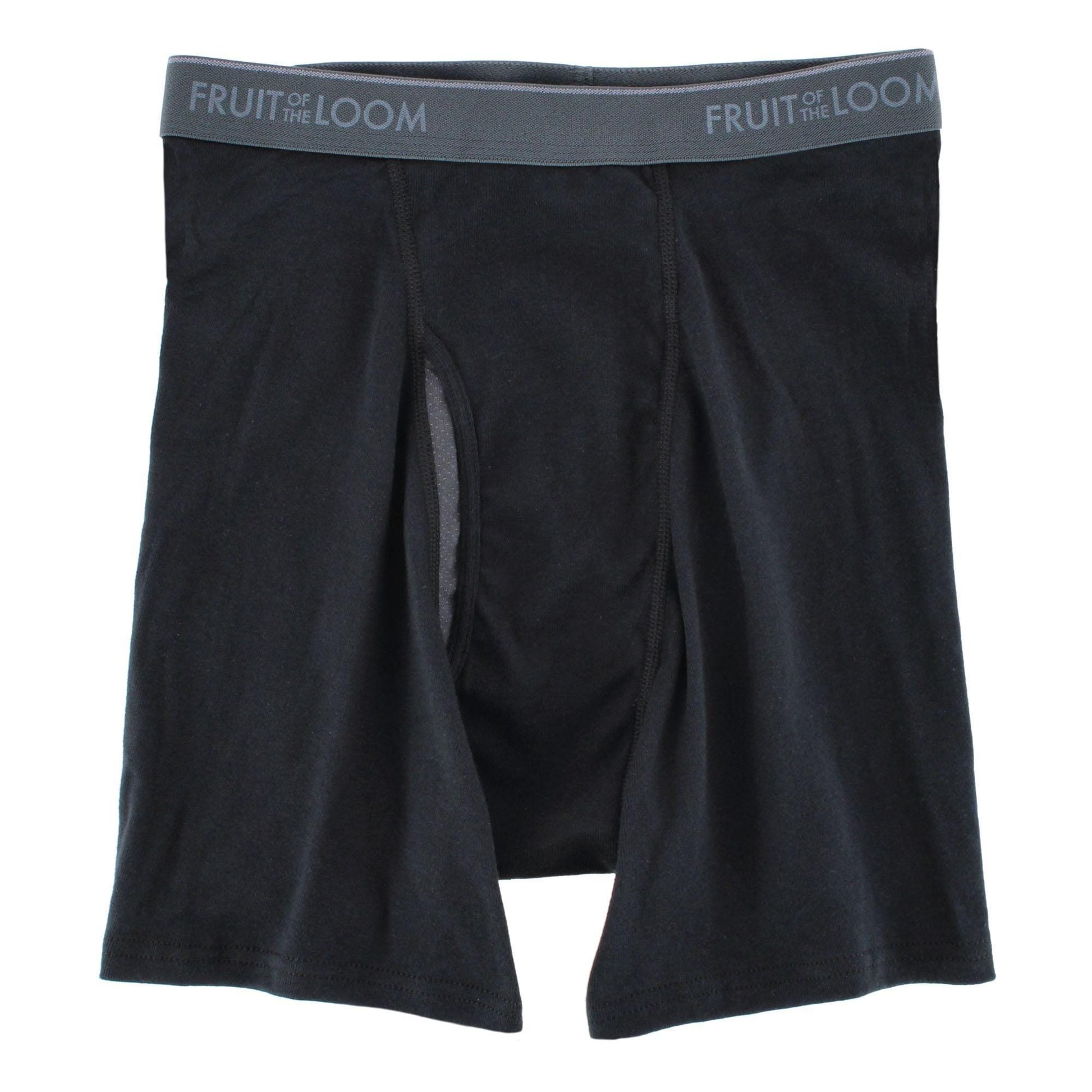 Fruit of the Loom Men's Eversoft CoolZone Fly Black Boxer Briefs (7 Pack) - Black