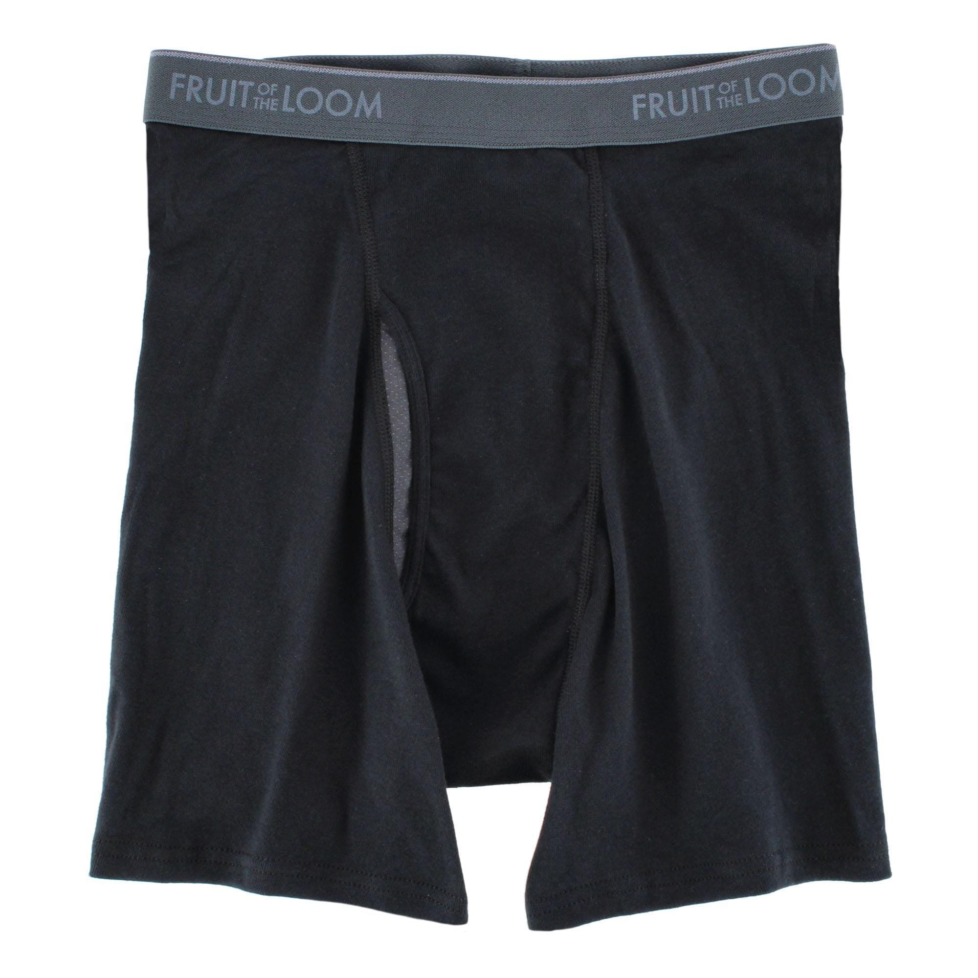 Fruit of the Loom Men's Eversoft CoolZone Fly Black Boxer Briefs (7 Pack) - Black