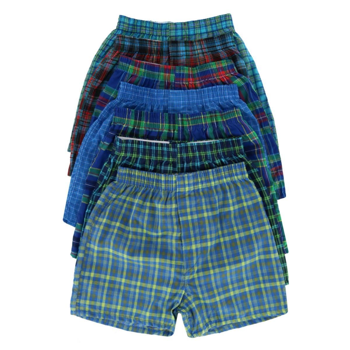 Fruit of the Loom Boy's Tartan Plaid Boxers Assorted (7 Pack) - Boy's Tartan Plaid Boxers Assorted (7 Pack)