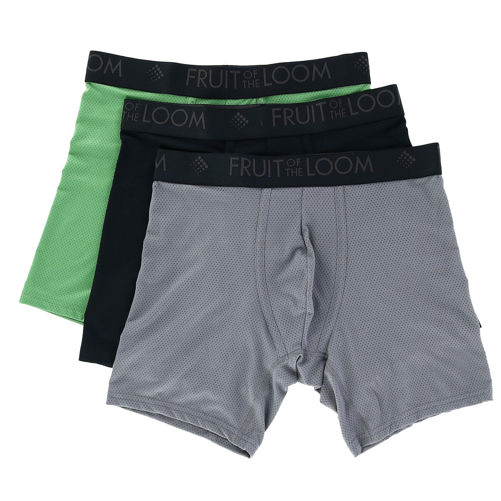 Men's Breathable Micro Mesh Boxer Briefs (3 Pair Pack) by Fruit of