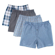 Men's Premium Assorted Plaid Boxers (4 Pack)