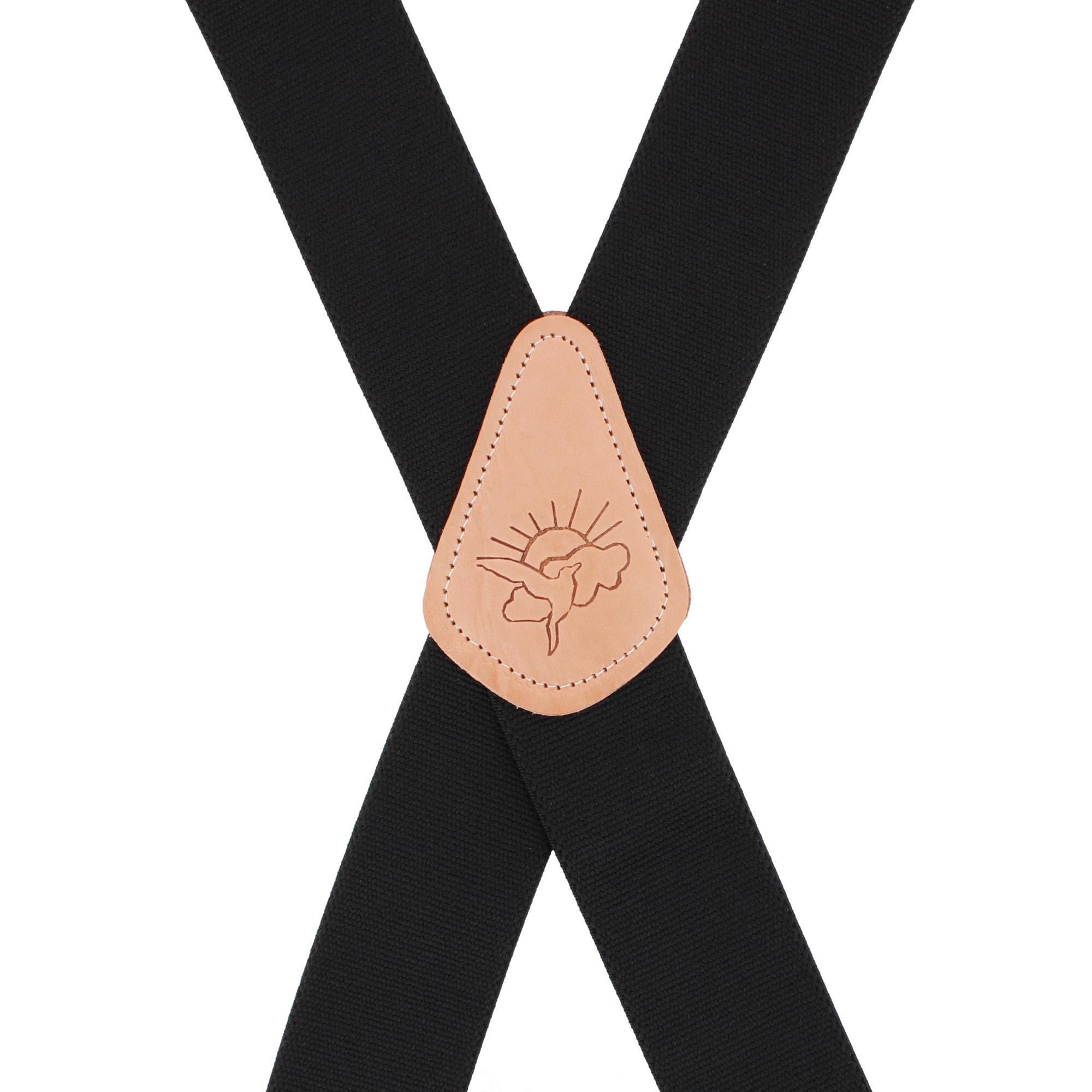 Danbury Men's 2-Inch Terry Weave Clip End Suspenders - Black