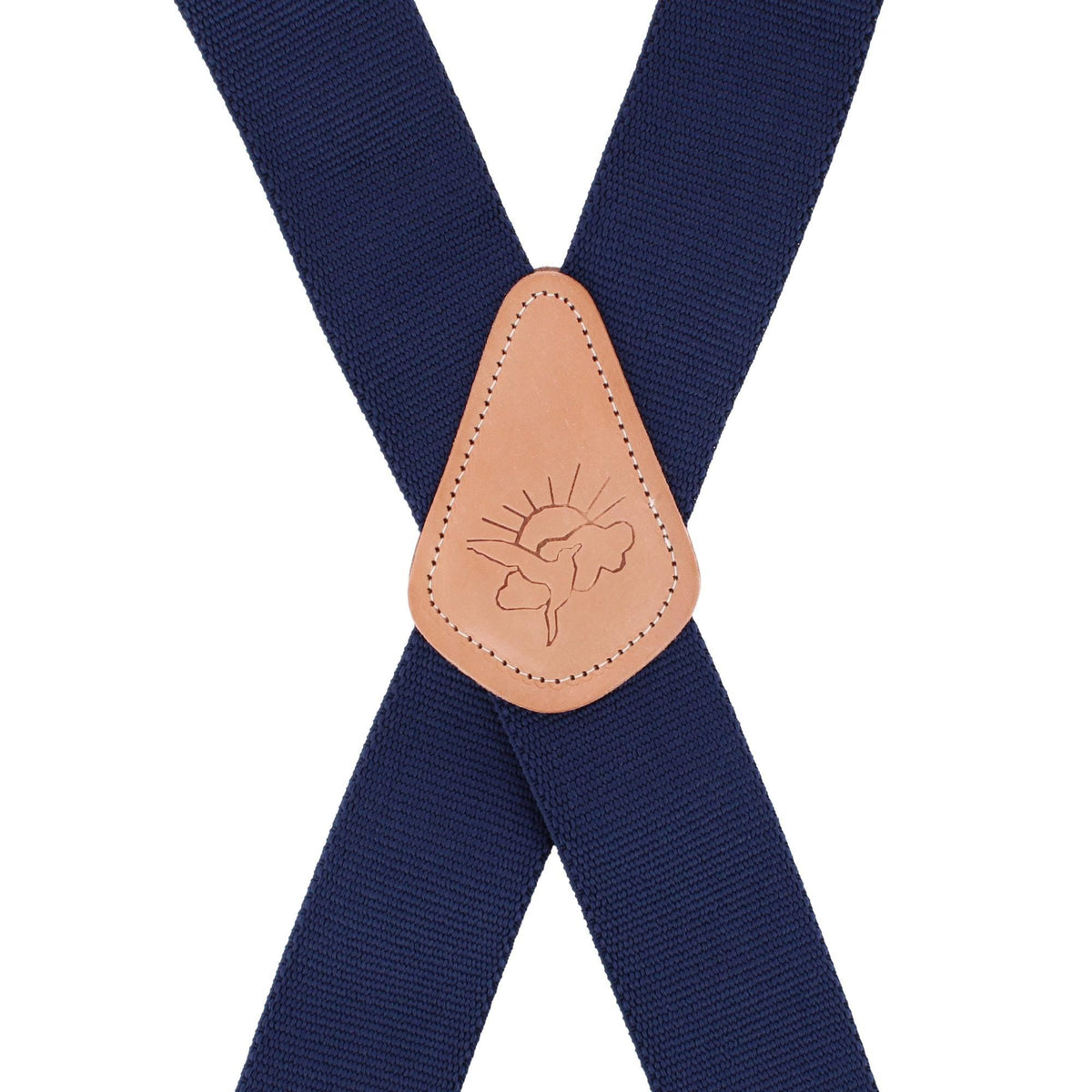 Danbury Men's 2-Inch Terry Weave Clip End Suspenders - Navy