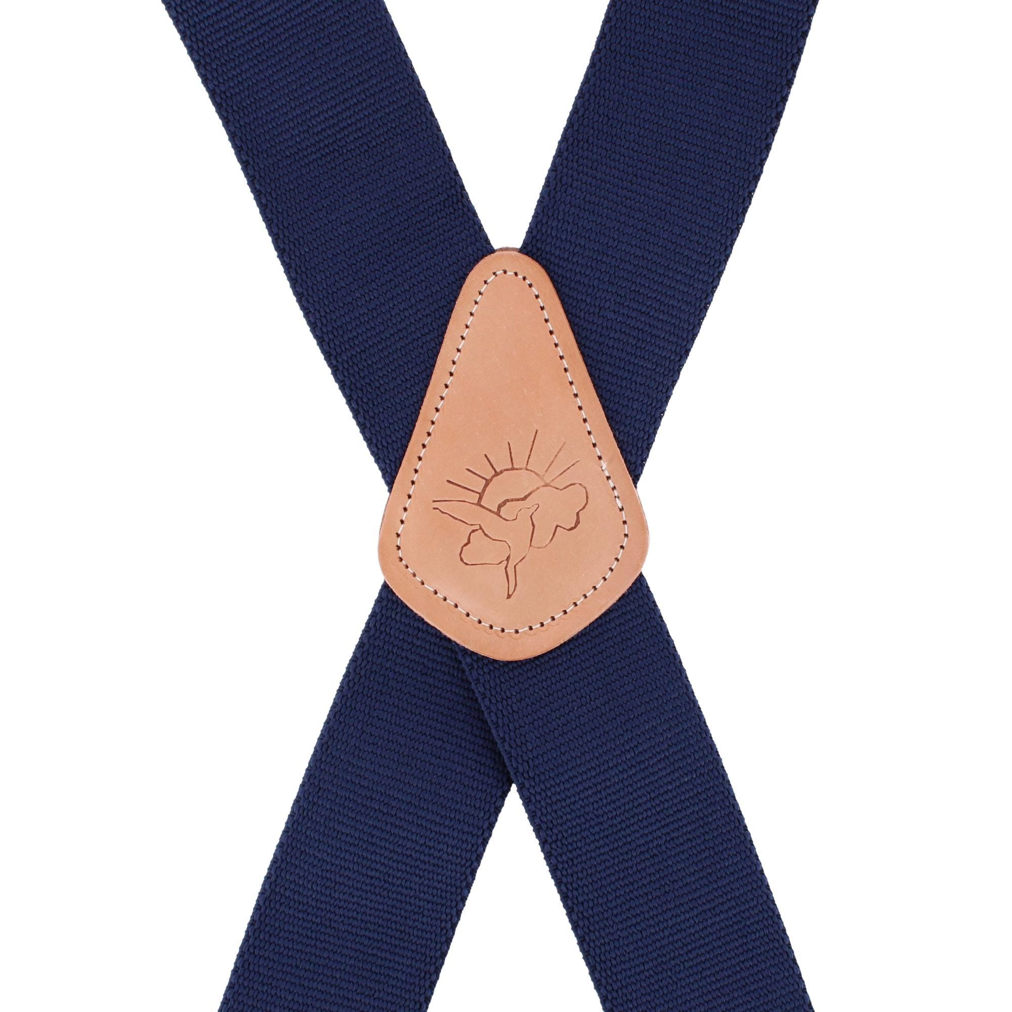 Danbury Men's 2-Inch Terry Weave Clip End Suspenders - Navy