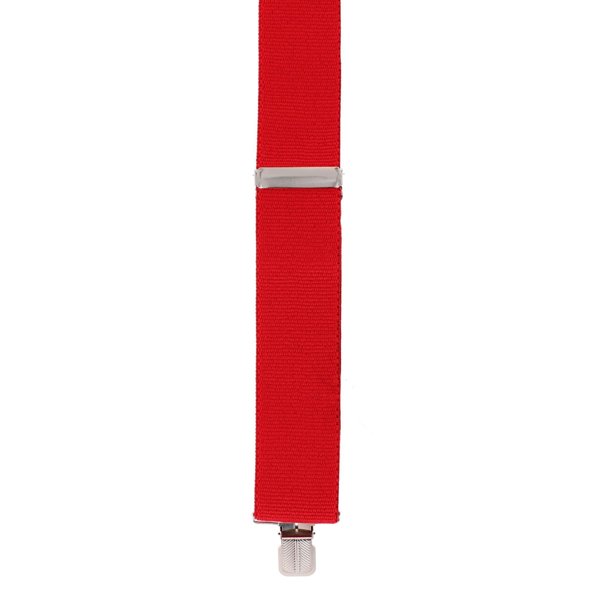 Danbury Men's 2-Inch Terry Weave Clip End Suspenders - Red