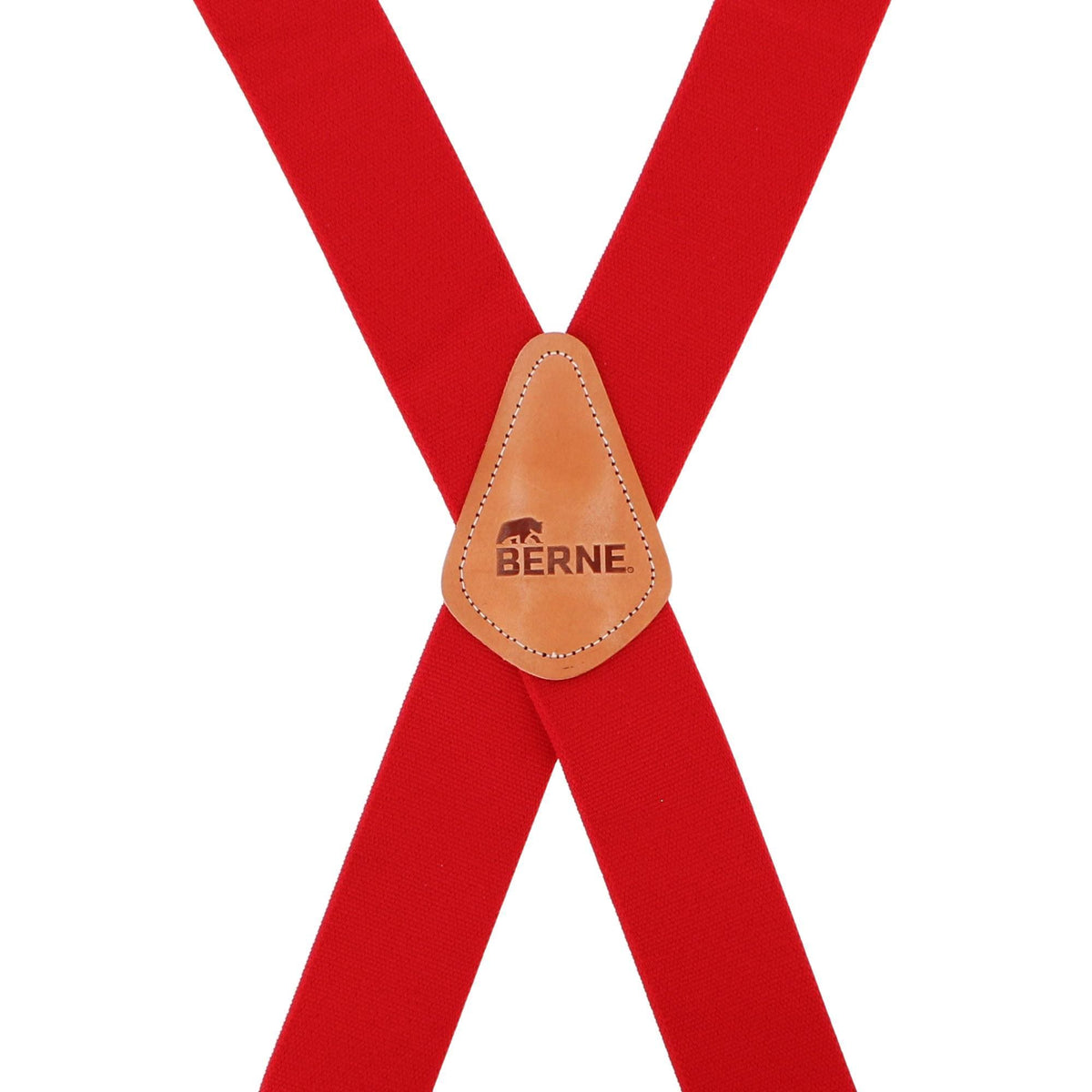 Berne Men's 2-Inch Wide Clip End Suspenders - Red