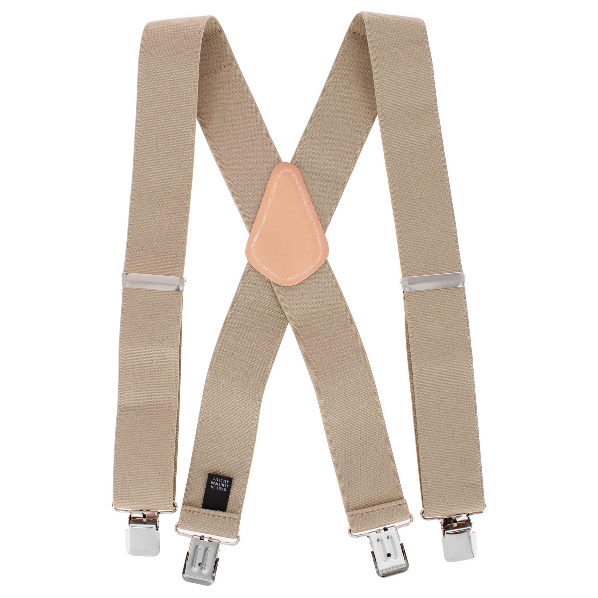 Men's 2-Inch Wide Clip End Suspenders