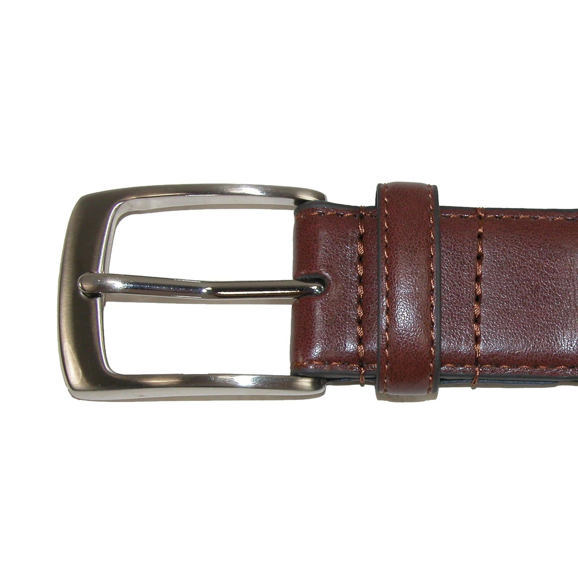 Danbury Men's Comfort Stretch 1 3/8 Inch Leather Braided Belt - Tan