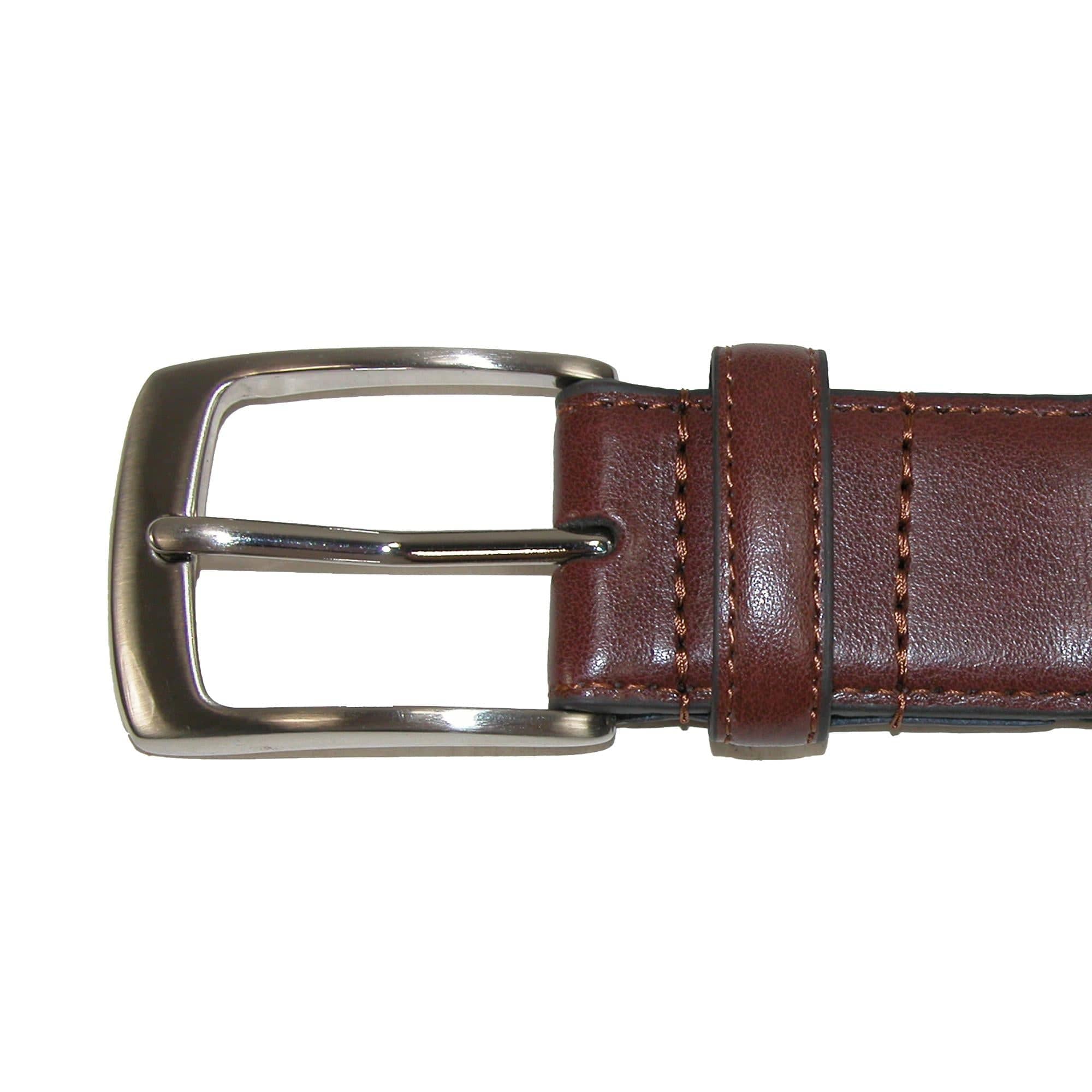 Danbury Men's Comfort Stretch 1 3/8 Inch Leather Braided Belt - Tan