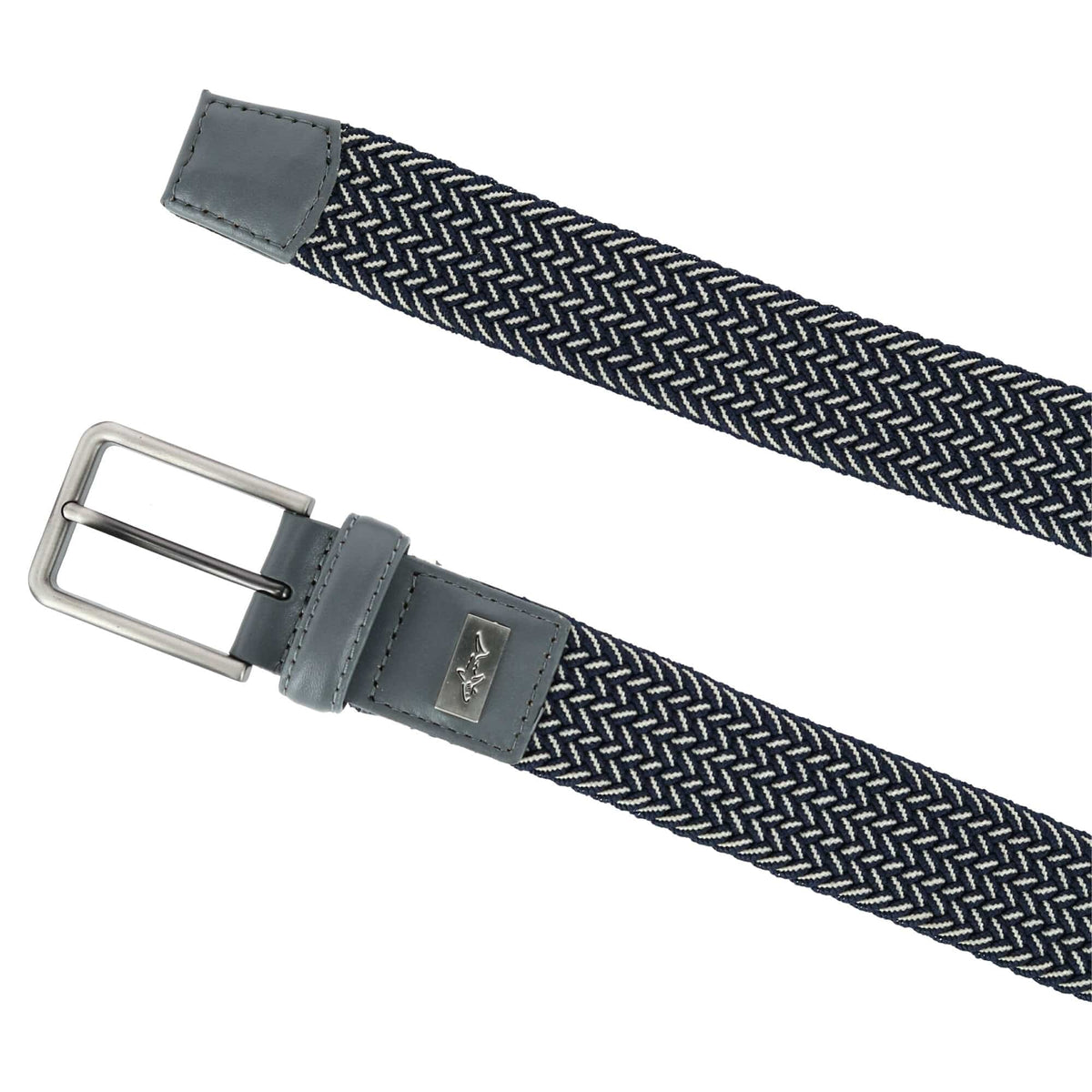 Greg Norman Men's Two Tone Stretch Belt - Black and Grey