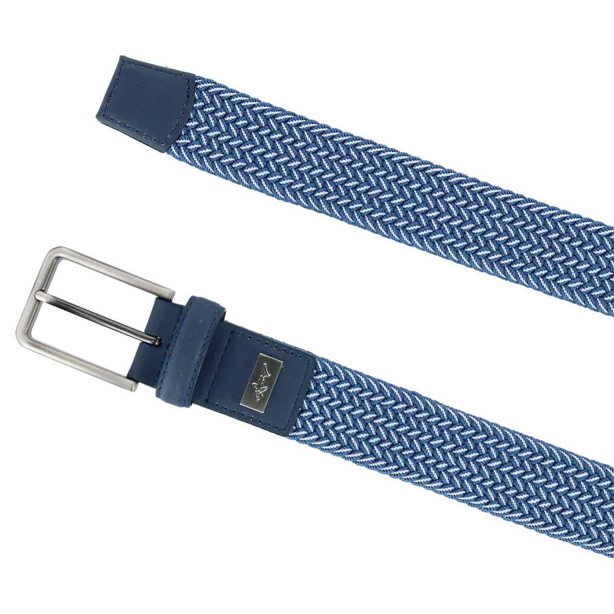 Greg Norman Men's Two Tone Stretch Belt - Blue and White