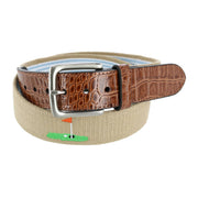 Men's Fabric Golf Belt with Croco Tabs