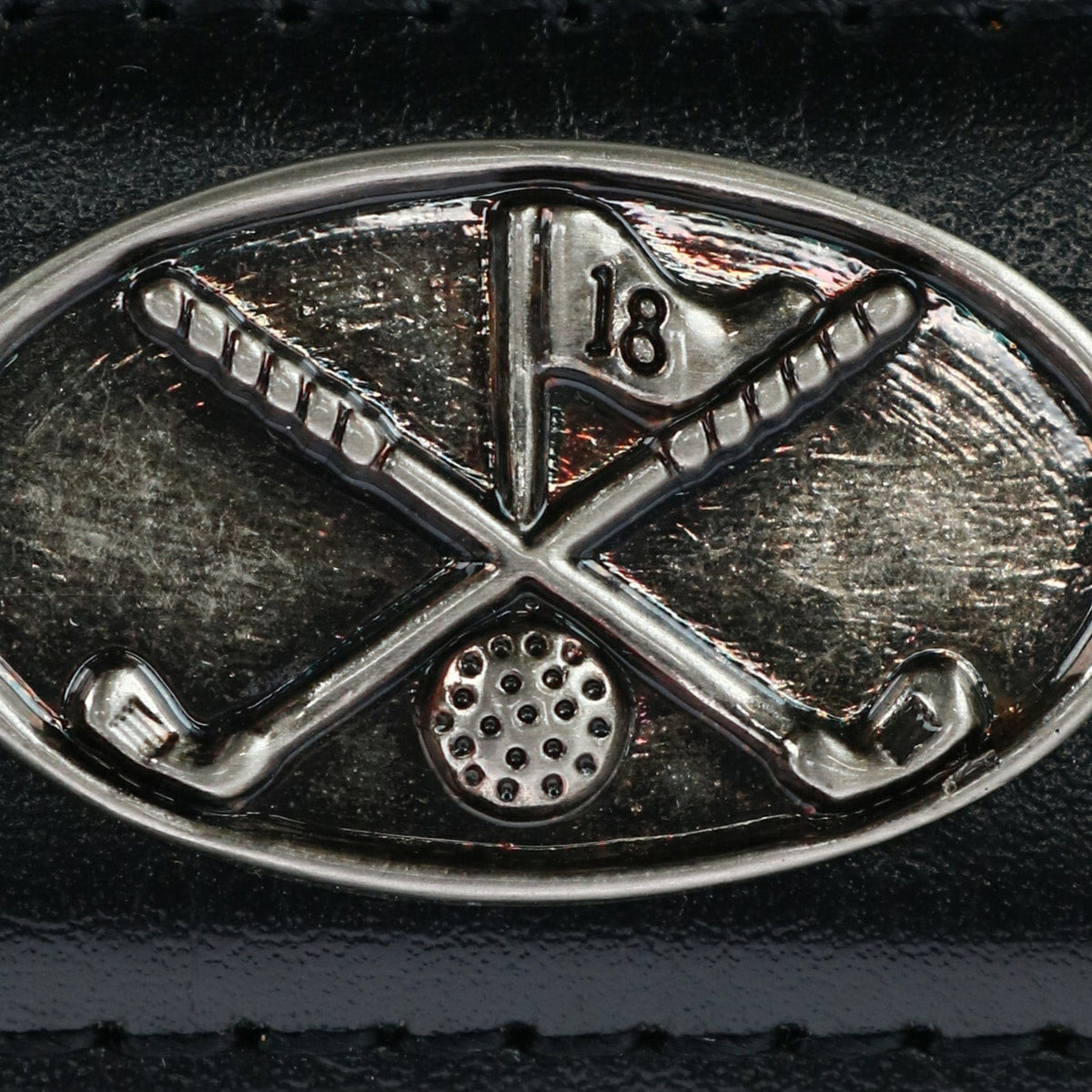 Danbury Men's 3 Piece Golf Belt with Golf Conchos - Black