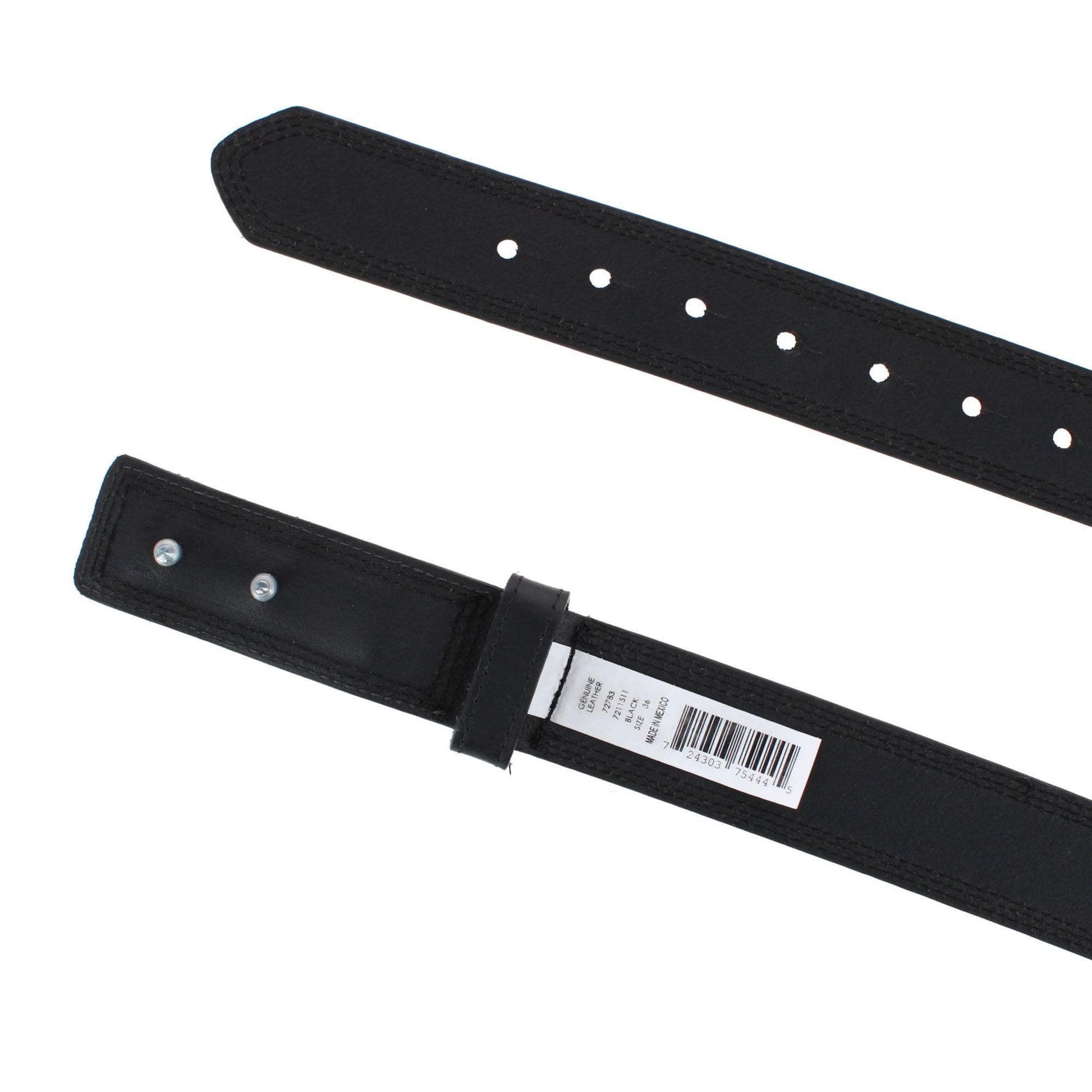 Wrangler Men's 1.5 Inch Mechanics No Scratch Leather Work Belt - Black