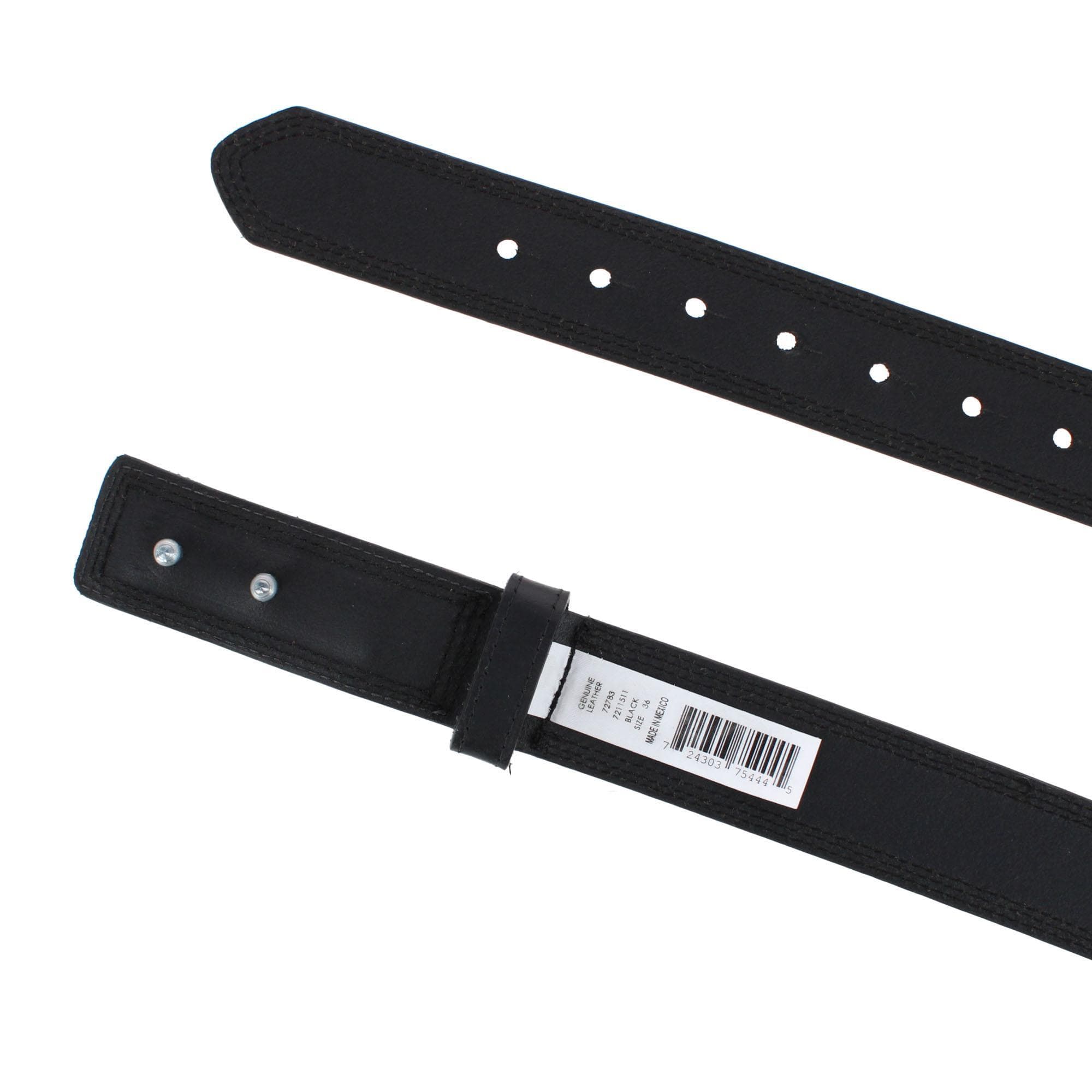 Wrangler Men's 1.5 Inch Mechanics No Scratch Leather Work Belt - Black