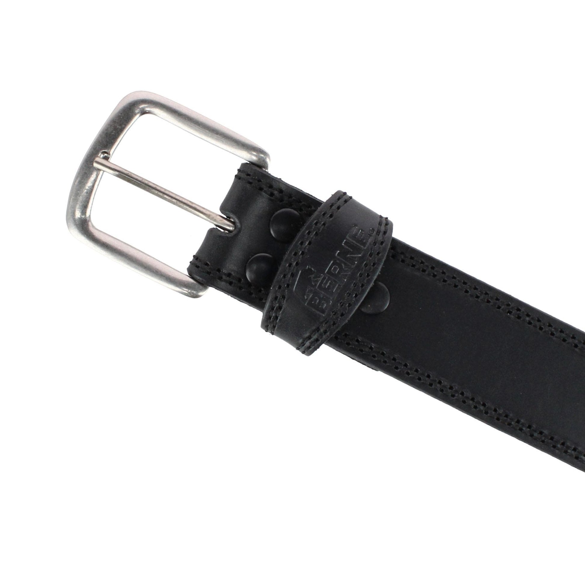 Berne Men's 38mm Oily Pull Up Leather Heavy Duty Work Belt - Black