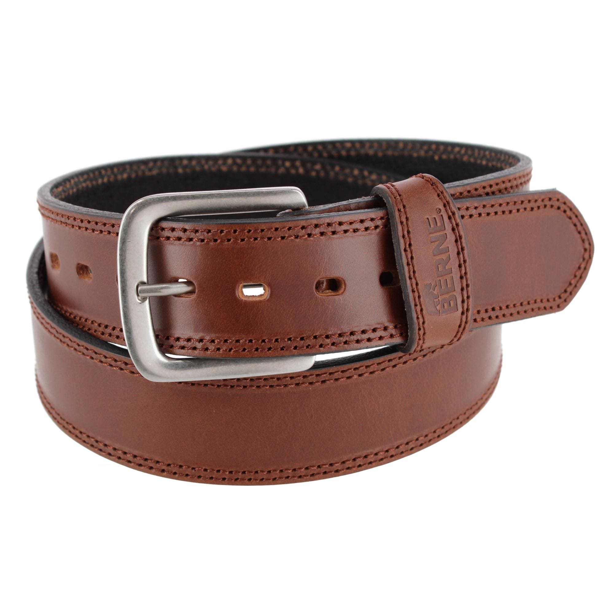 Berne Men's 38mm Oily Pull Up Leather Heavy Duty Work Belt - Men's 38mm Oily Pull Up Leather Heavy Duty Work Belt